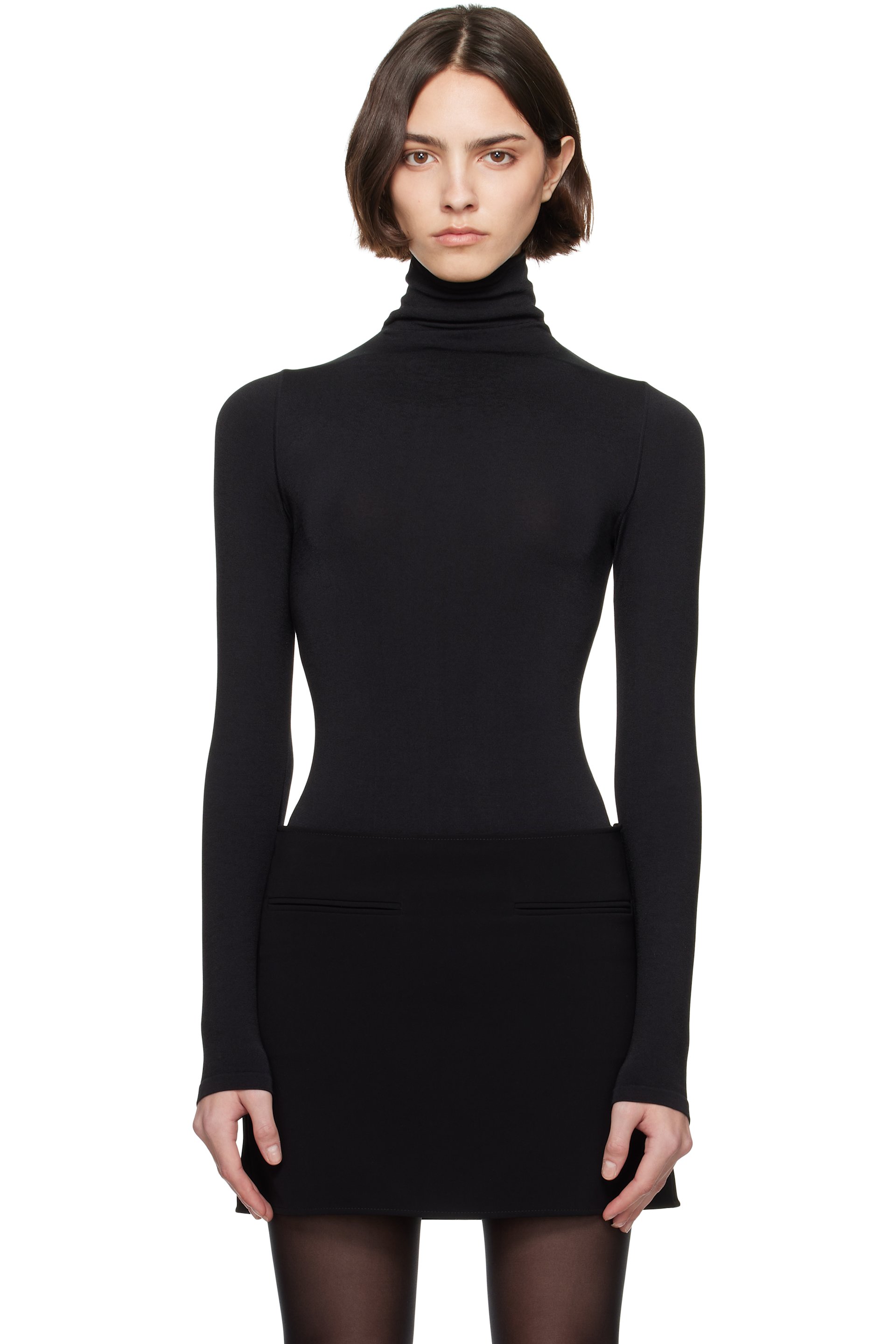 Wolford: Black Colorado String Bodysuit | SSENSE