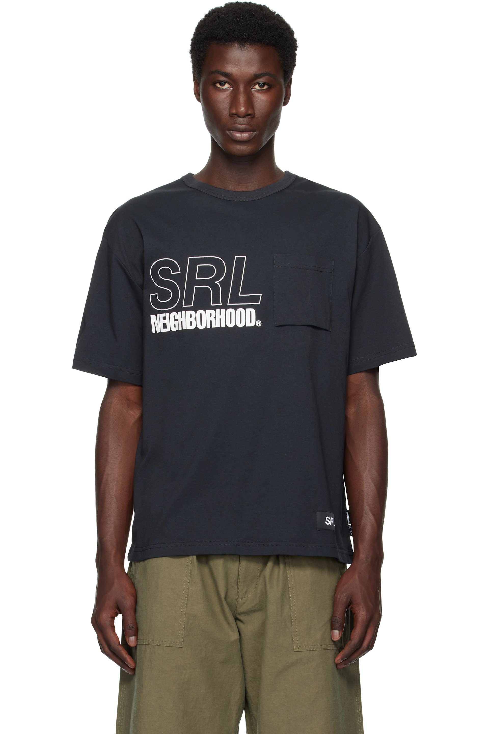 Neighborhood - Black 'SRL' Sheltech Crewneck-P S/S T-shirt