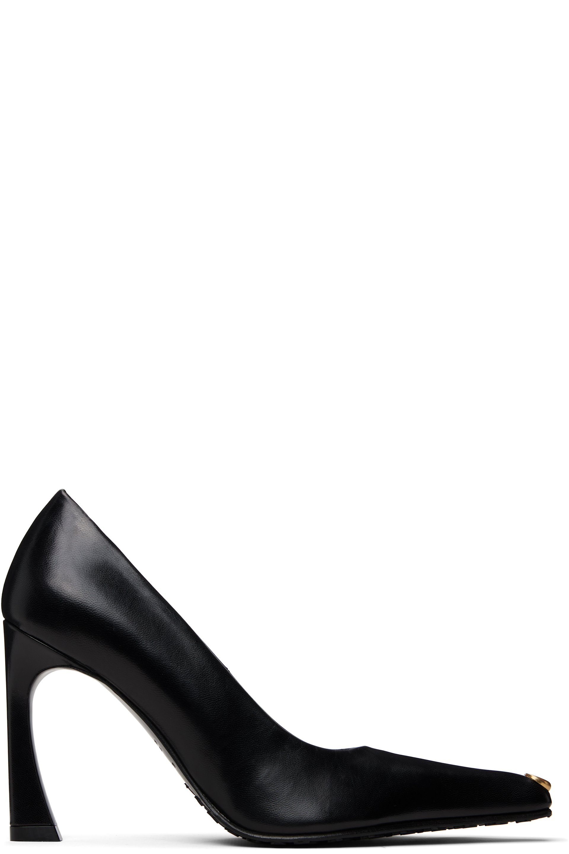 Marine Serre - Chaussures à talon Kiss en cuir lisse à logo