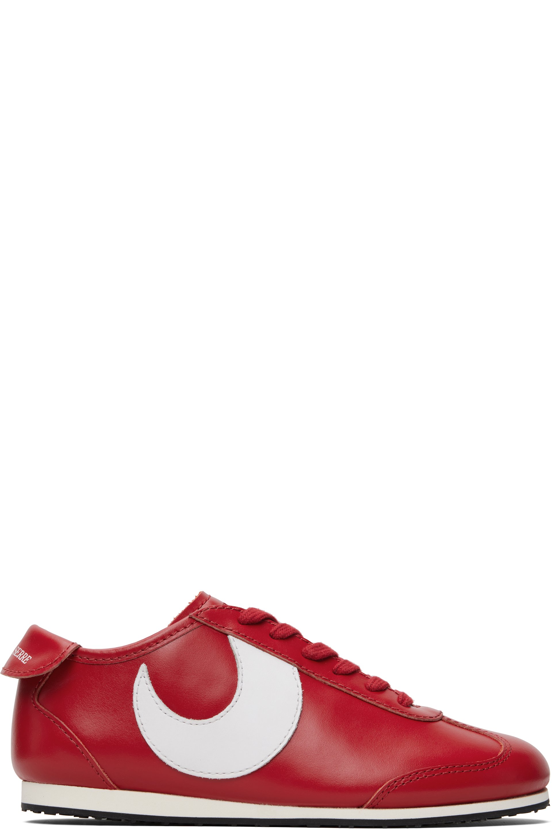 SSENSE Exclusive Red Matte Leather MS Astra Sneakers by Marine