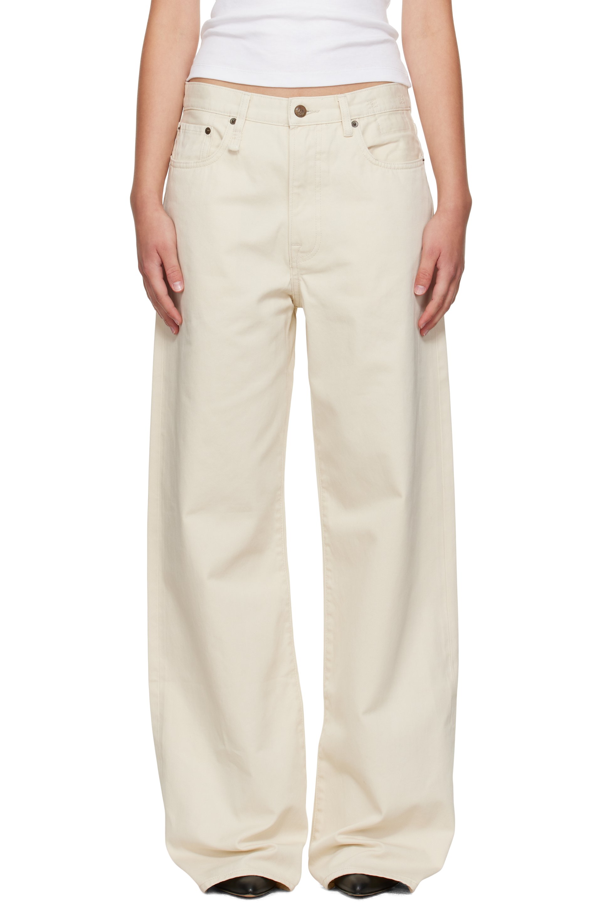 R13 - Off-White D'Arcy Loose Jeans