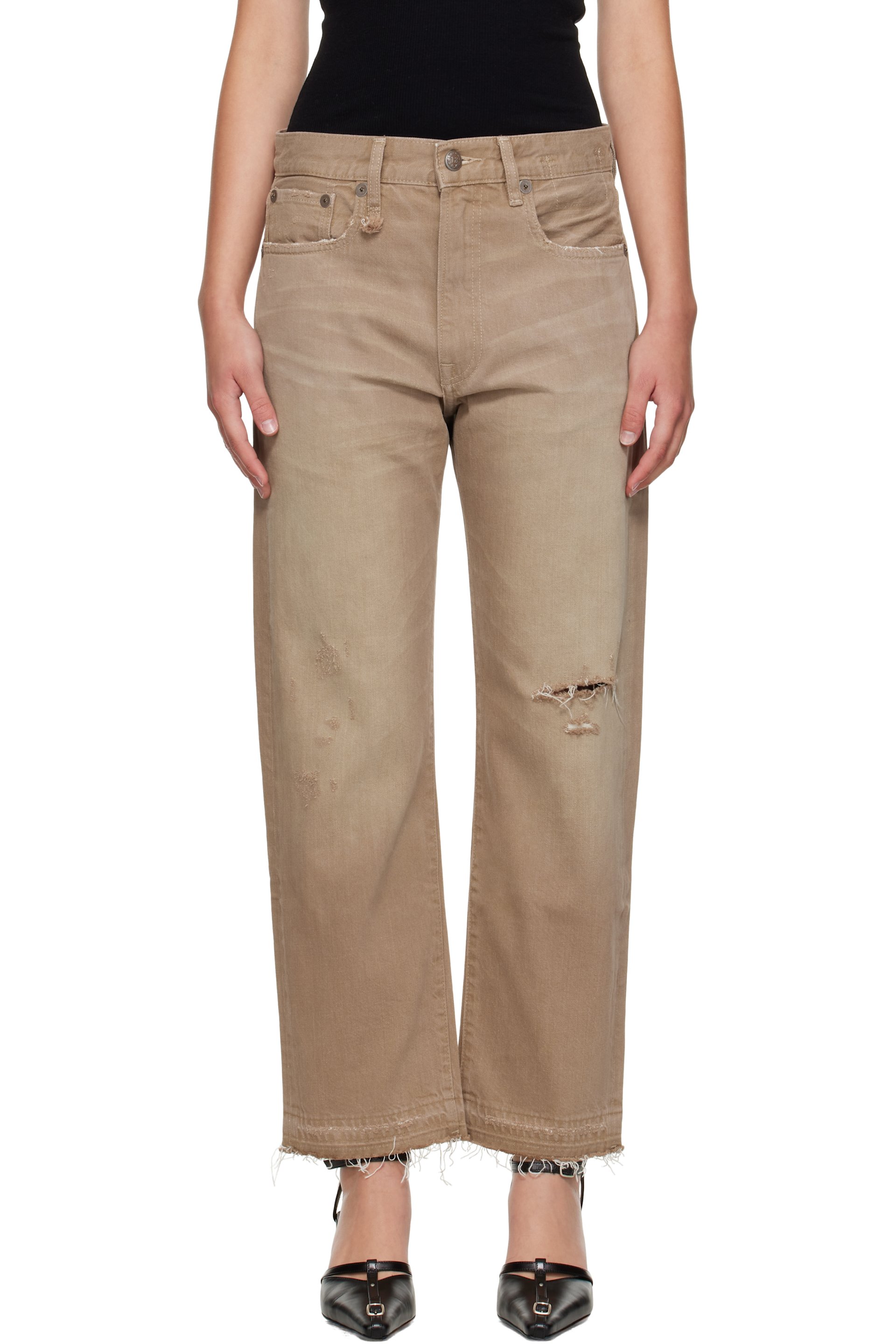 R13 - Jean boyfriend brun clair