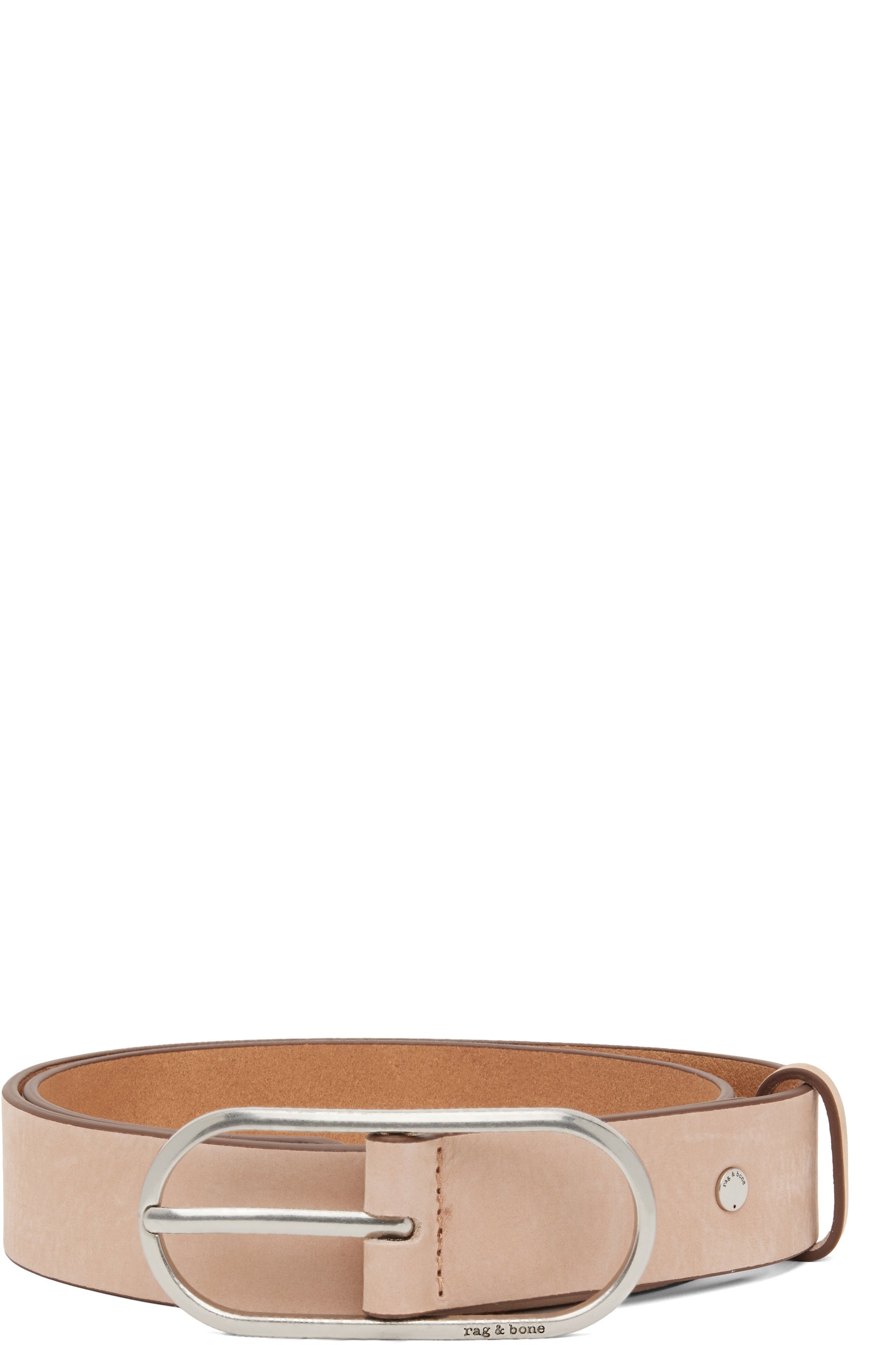rag & bone - Beige Rounded Rebound Suede Belt