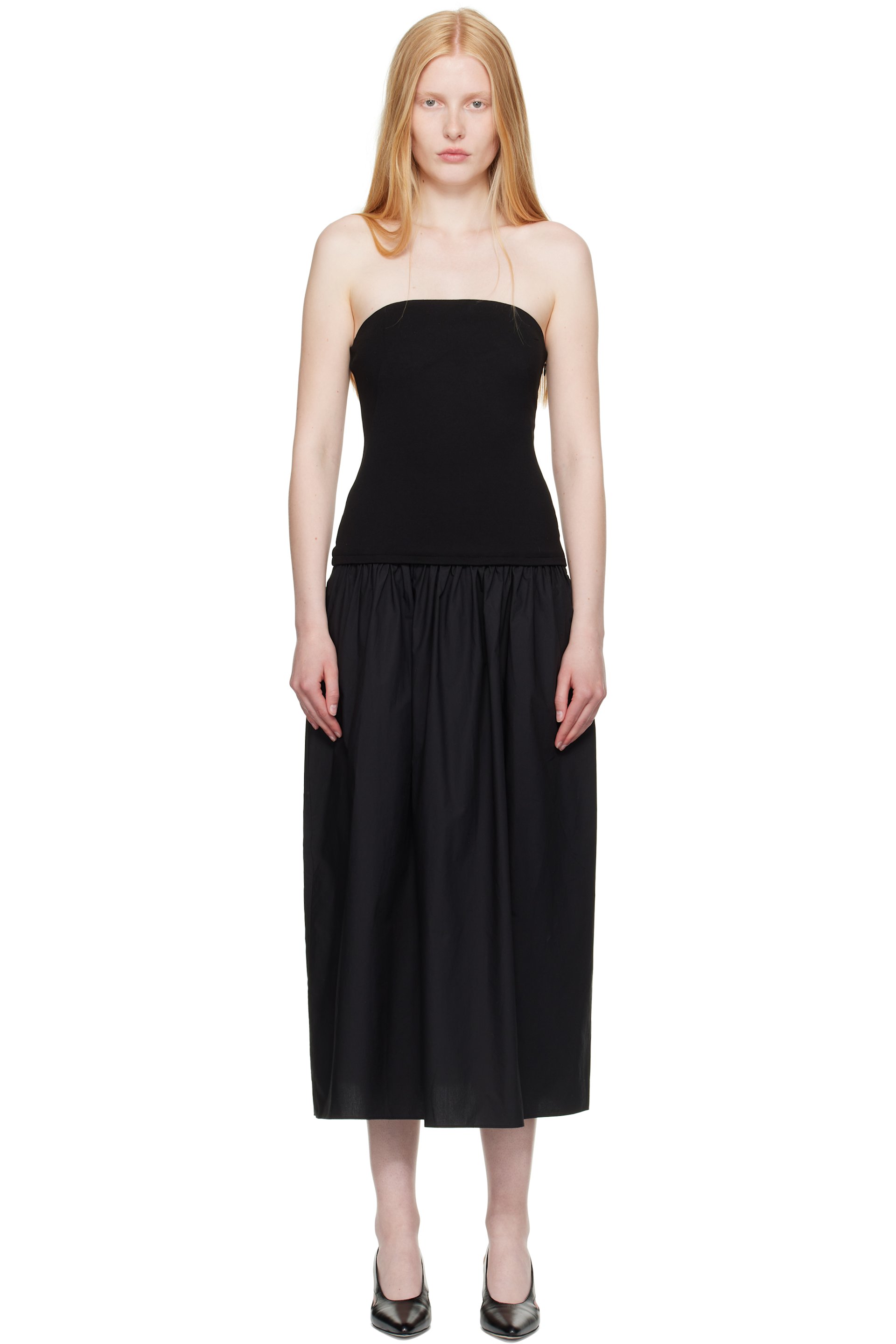 rag & bone - Black Irina Mixed-Media Midi Dress