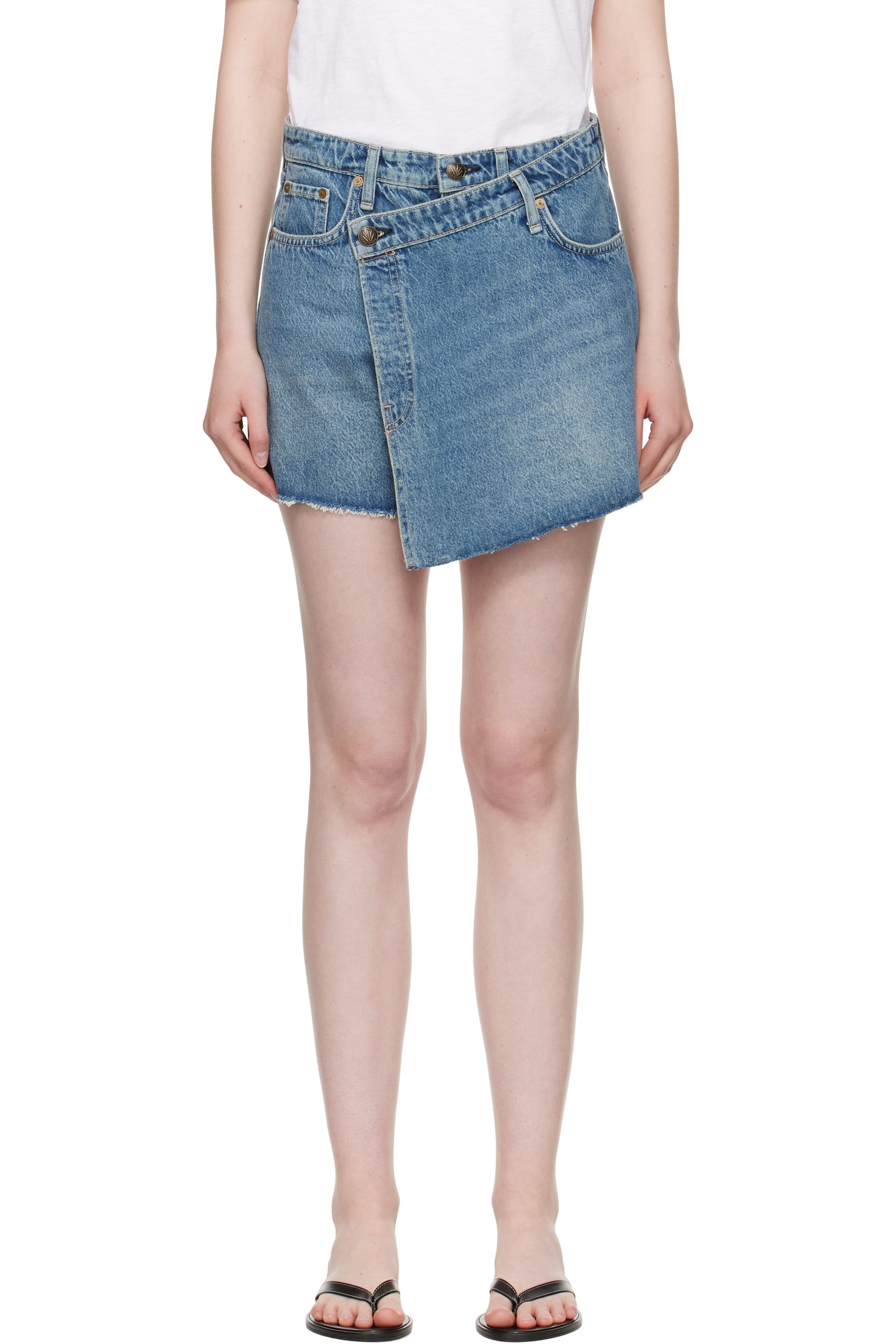 rag & bone - Blue Belinda Denim Mini Skort
