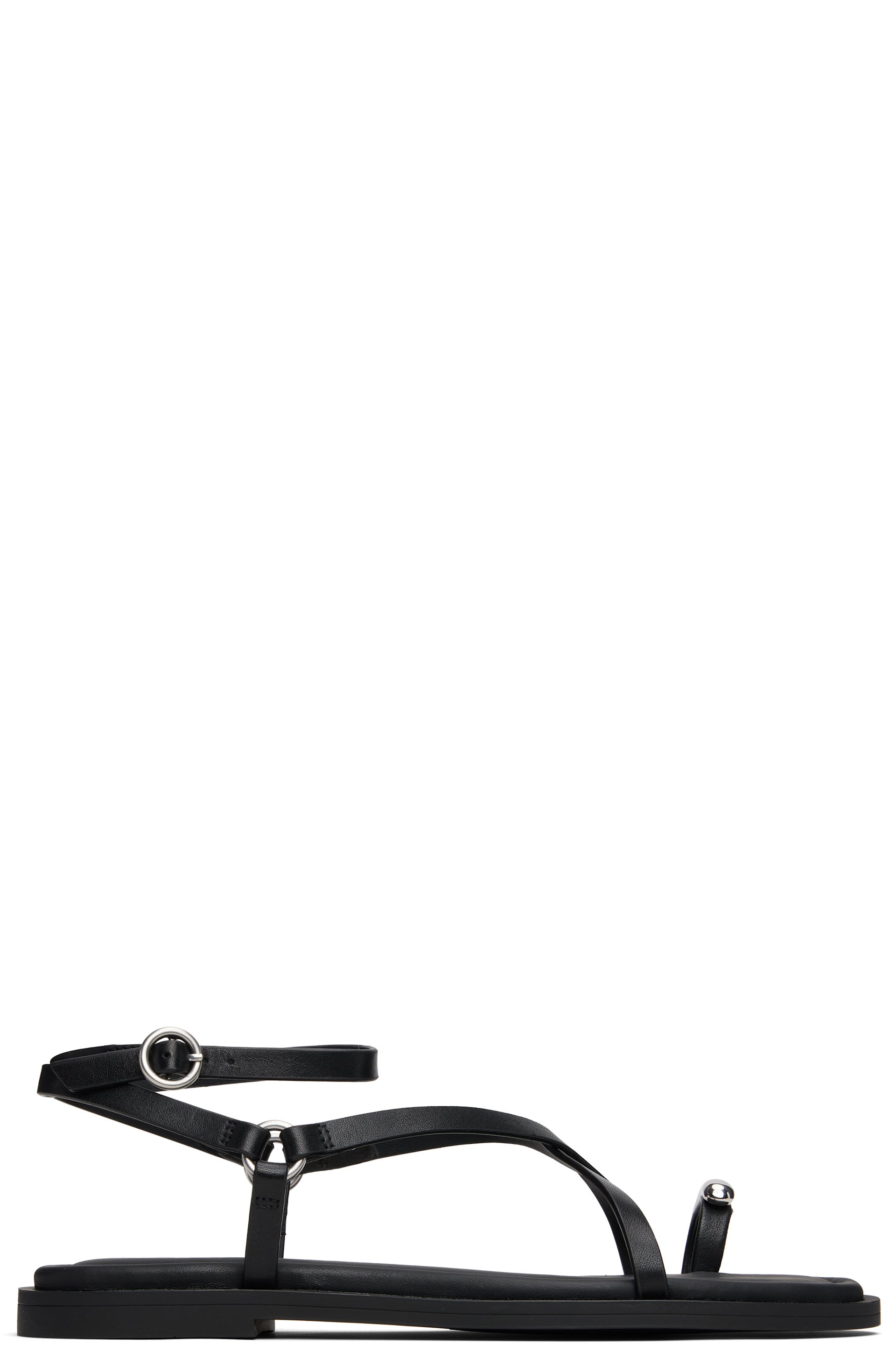 rag & bone - Black Geo Toe Ring Sandals