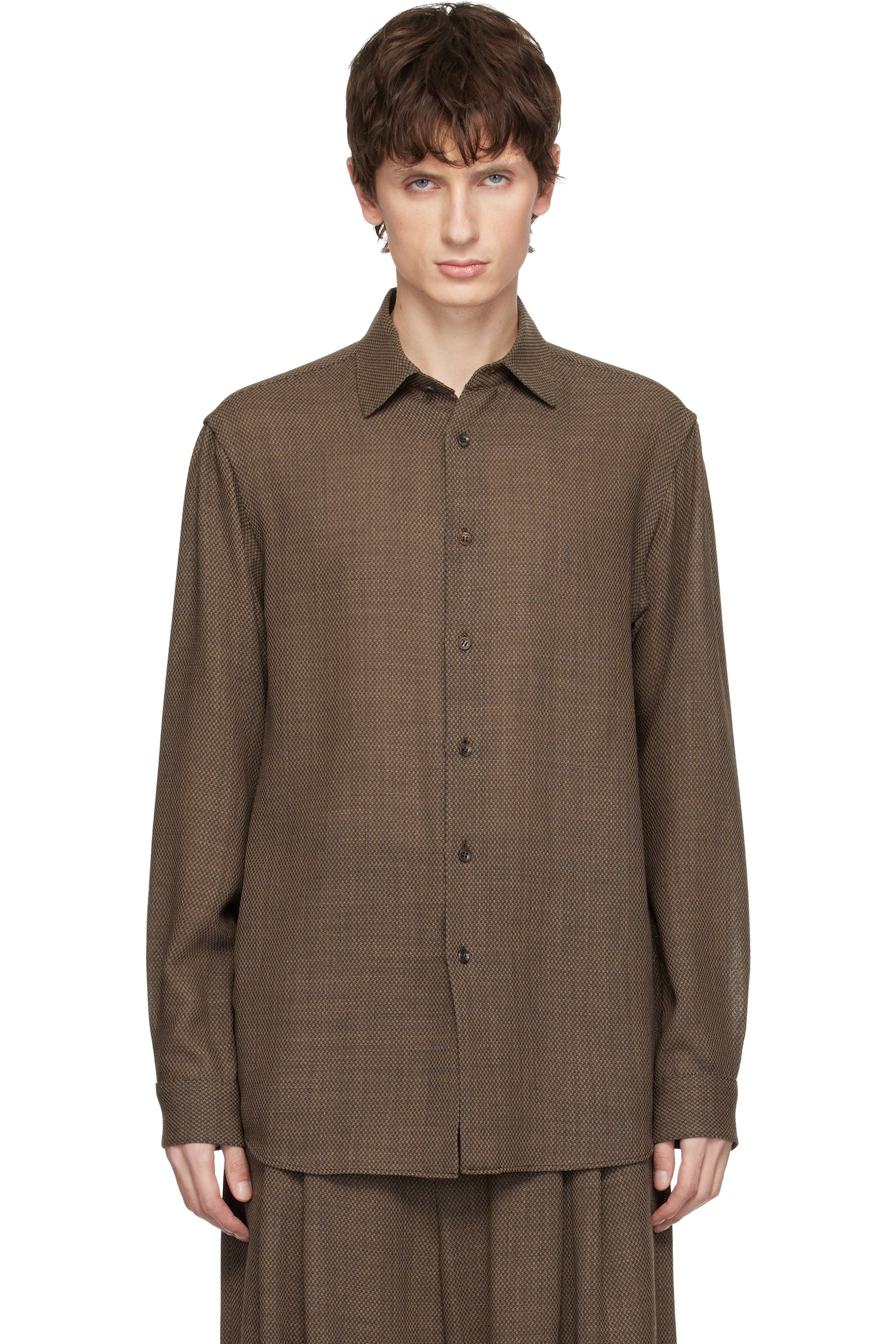 SOSHIOTSUKI - Chemise de soirée Manica Camicia brune