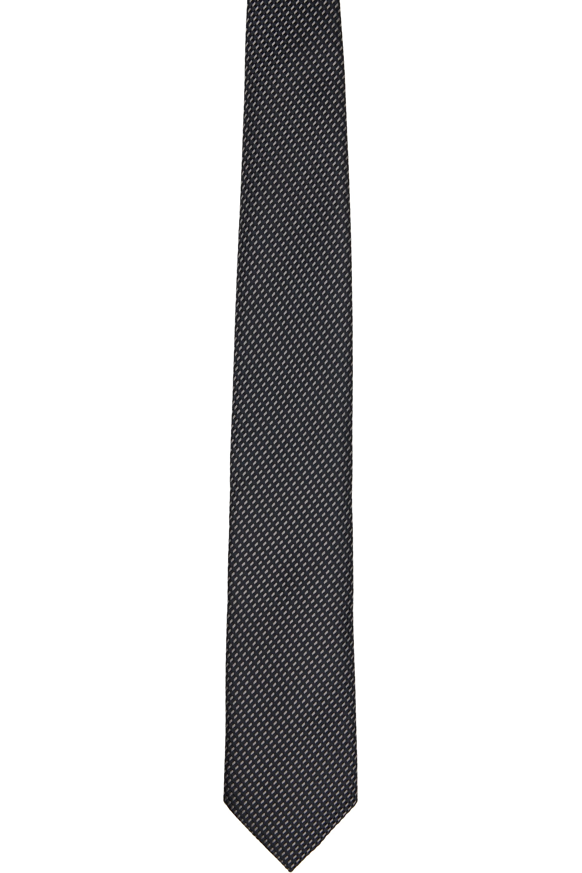 TOM FORD - Black Tonal Alternate Weave 8 cm Tie