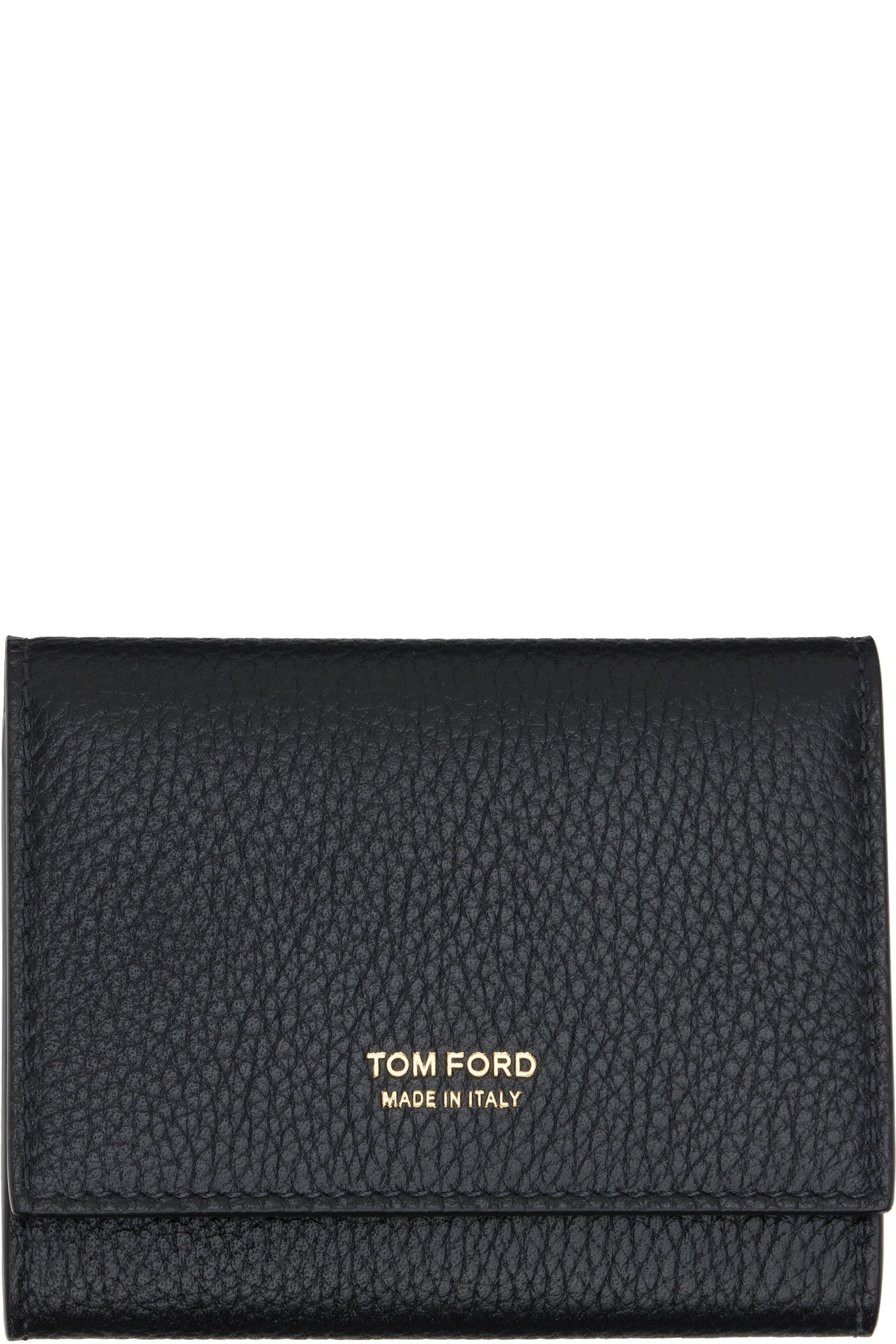 TOM FORD - Black Soft Grain Leather Slim Card Holder