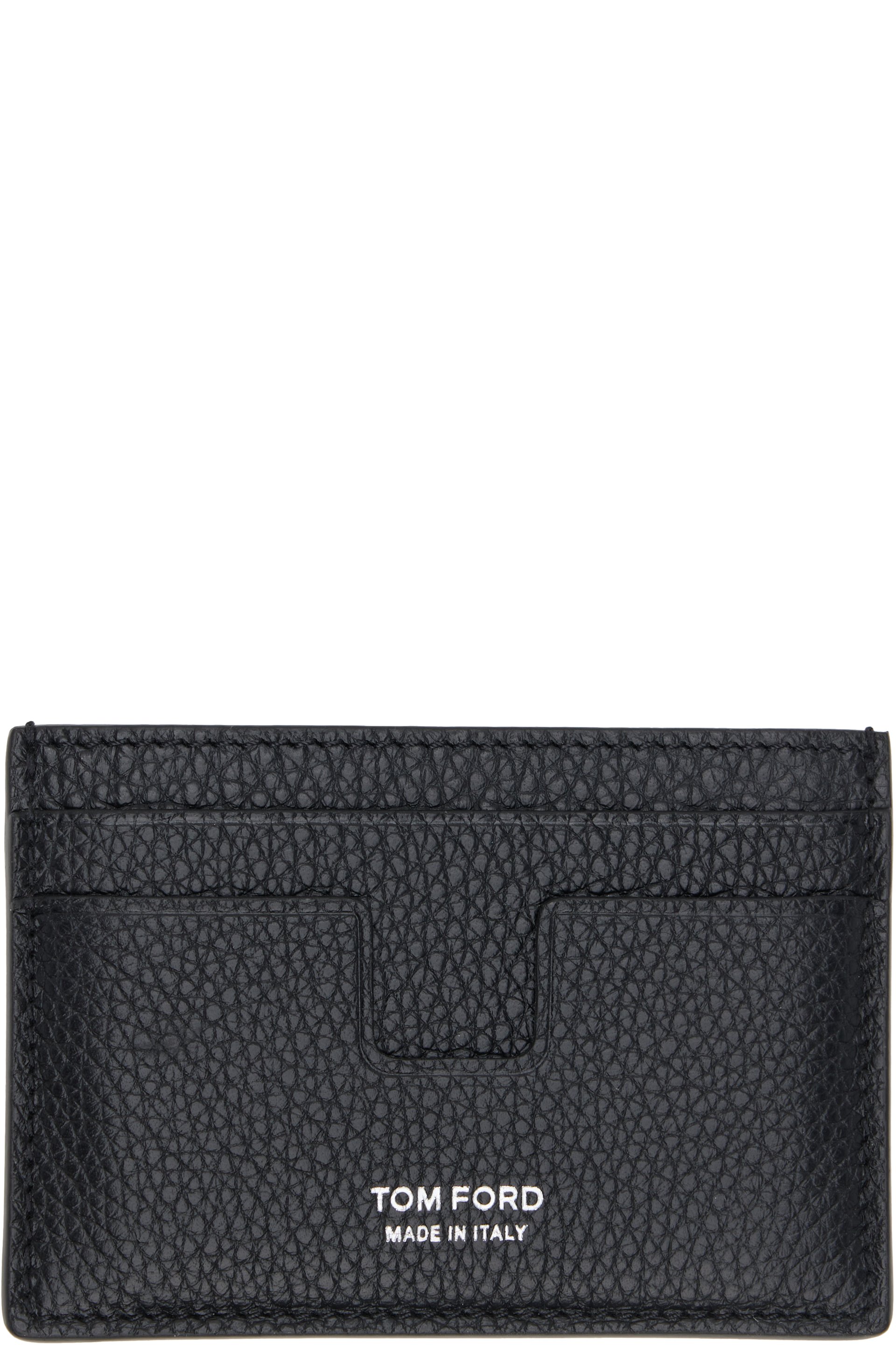 TOM FORD - Black Grain Leather Classic Card Holder
