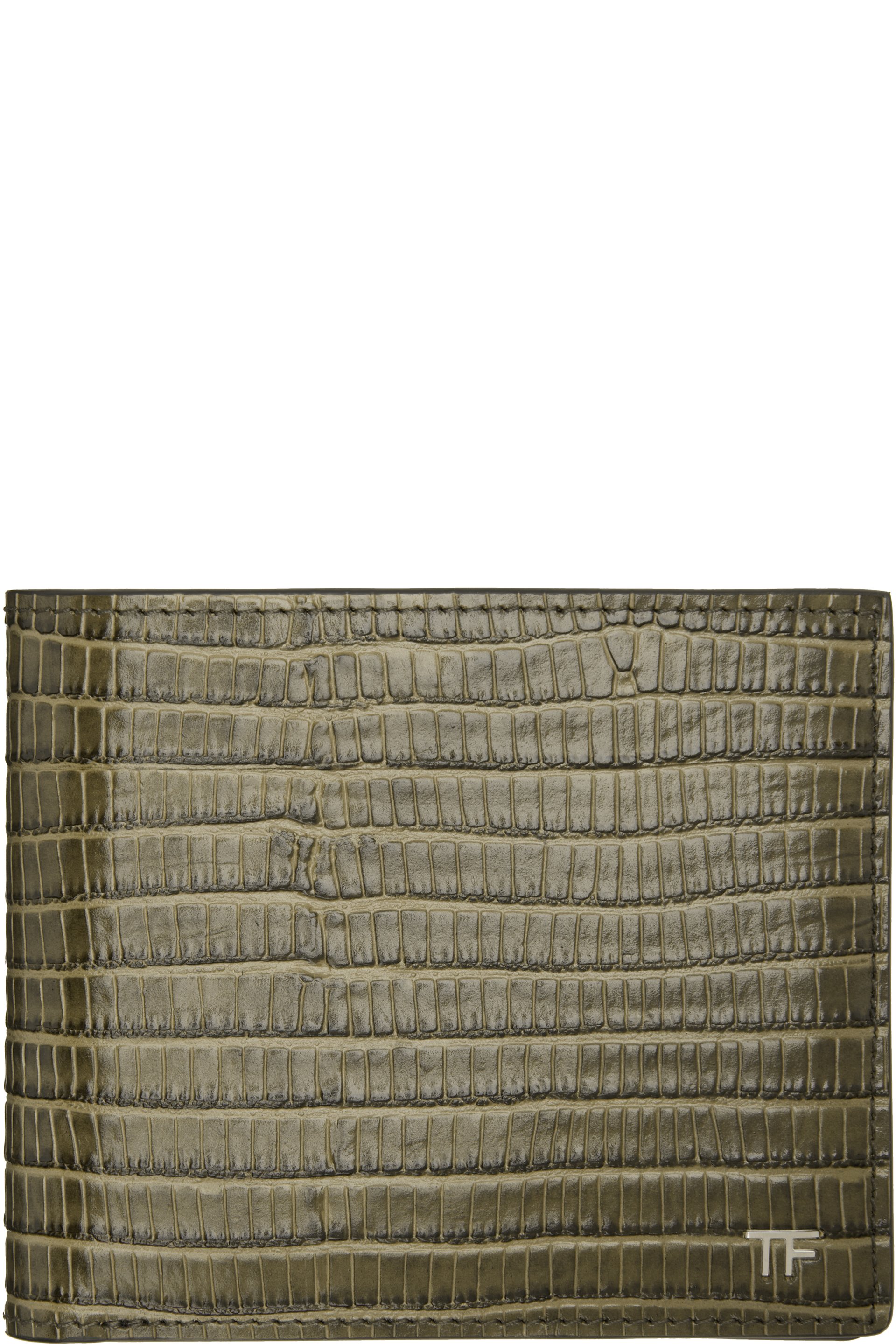 TOM FORD - Khaki T Line Classic Bifold Wallet