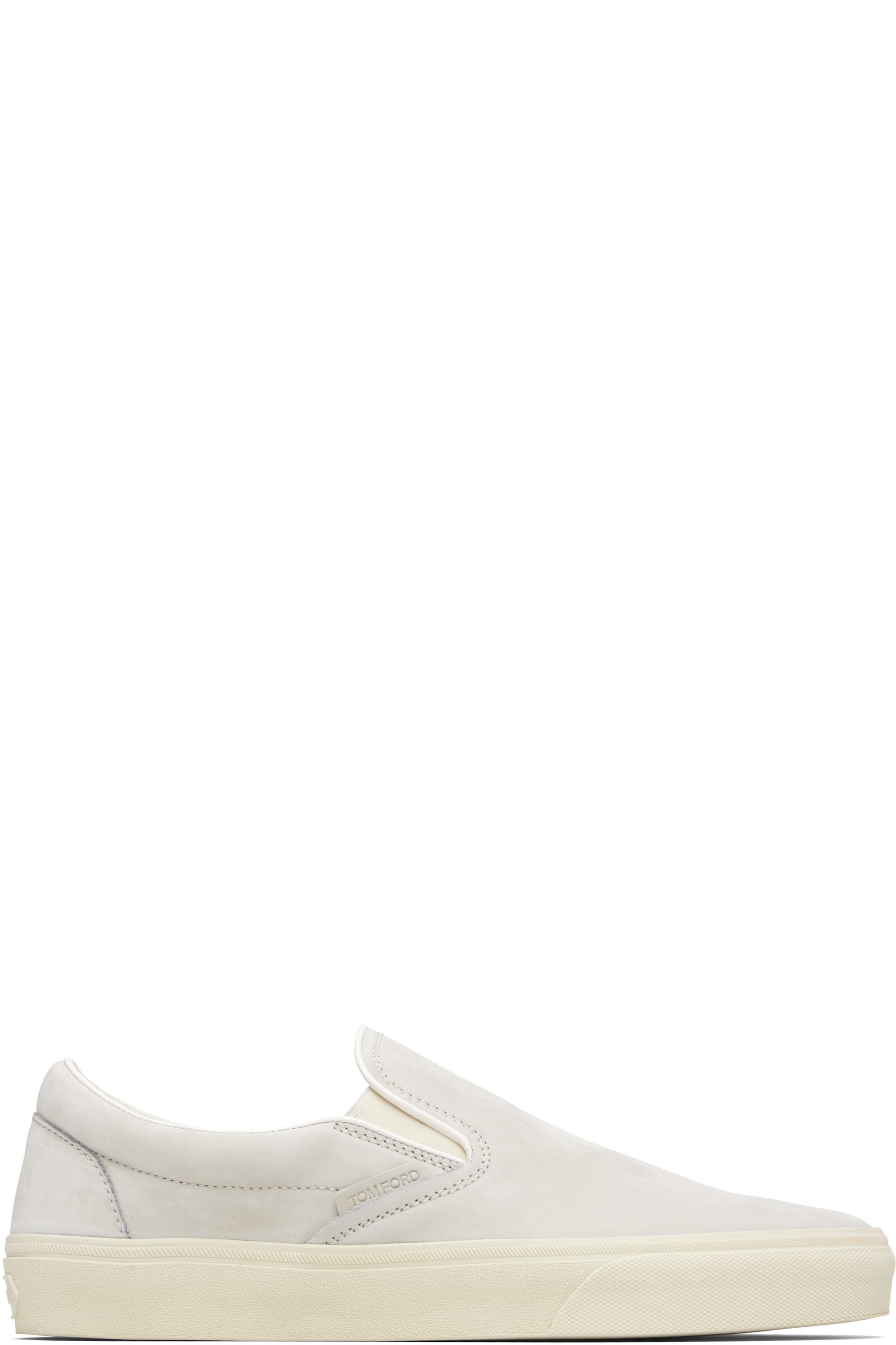 TOM FORD - Gray Nubuck Jude Slip On Sneakers
