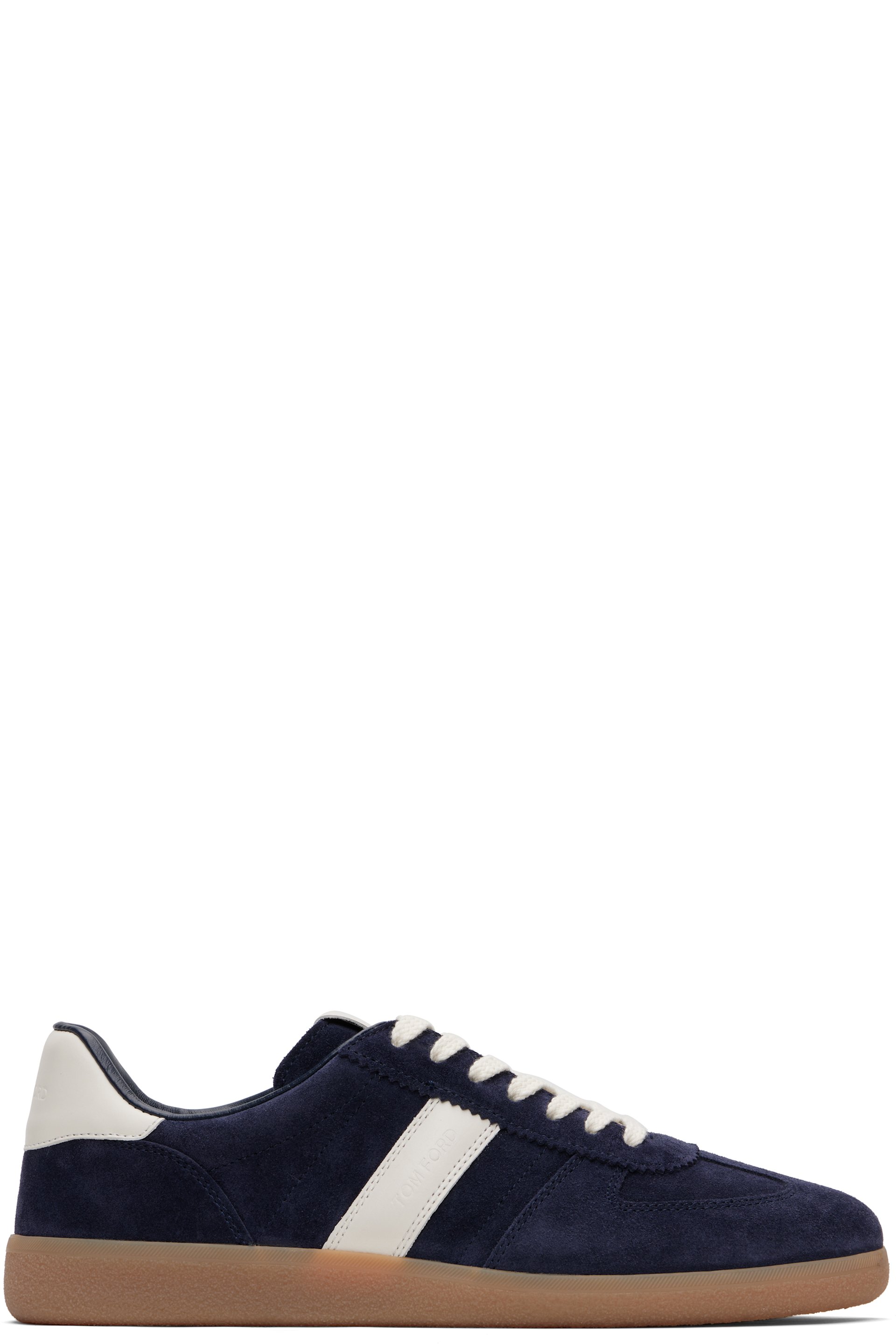 TOM FORD - Navy Suede Archer Sneakers