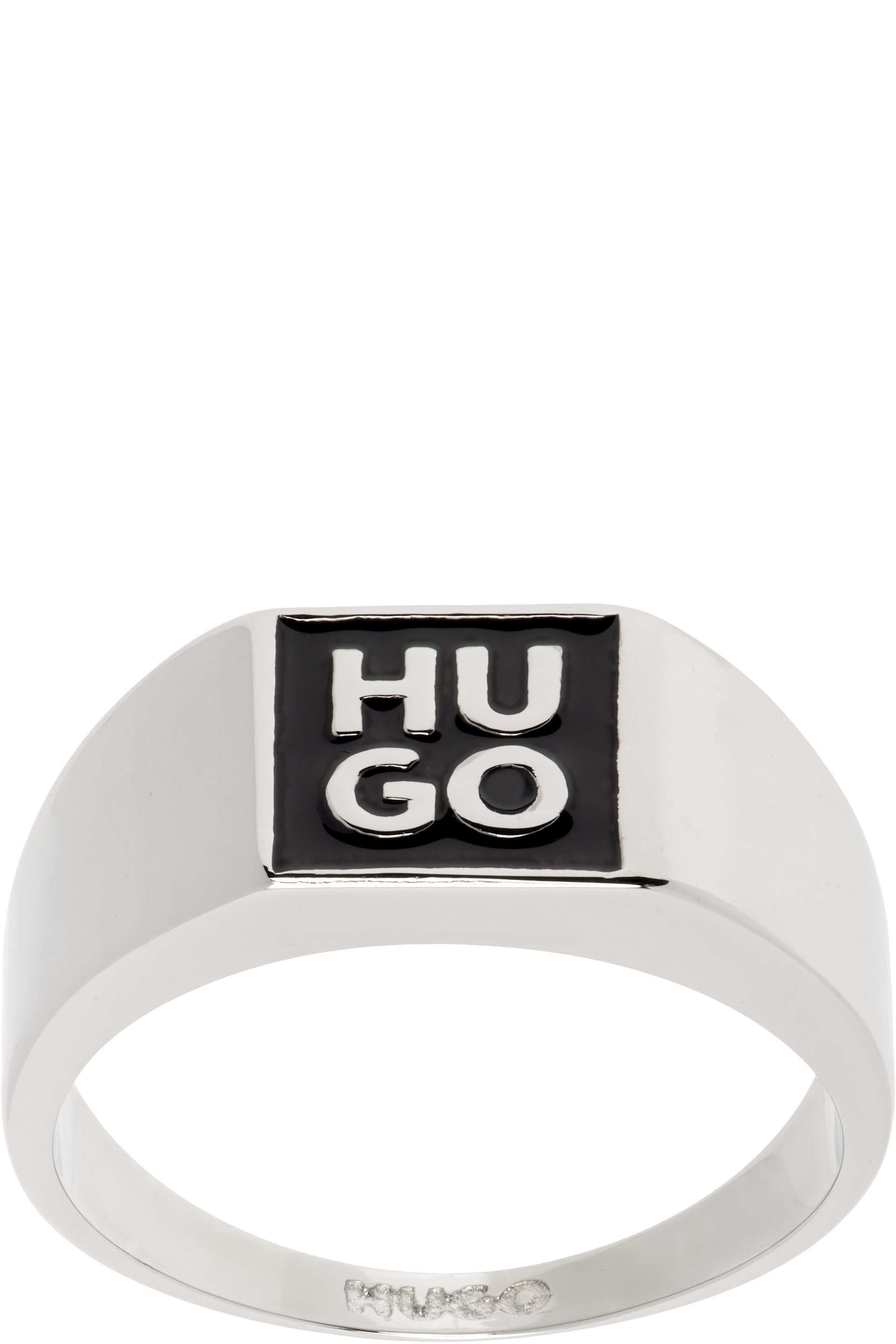HUGO - Enameled Logo 戒指