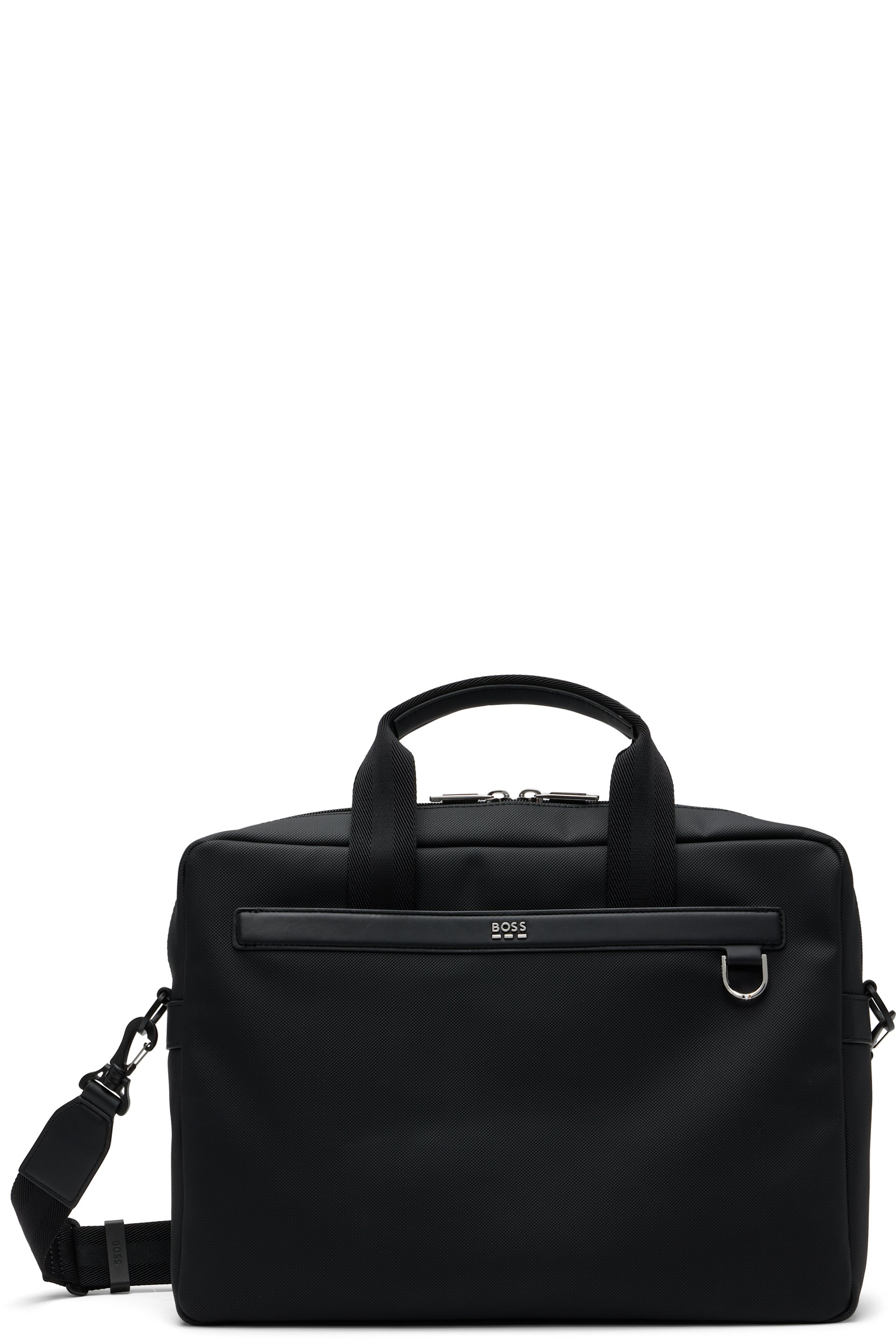 BOSS - Black Multi-Pocket Logo Briefcase