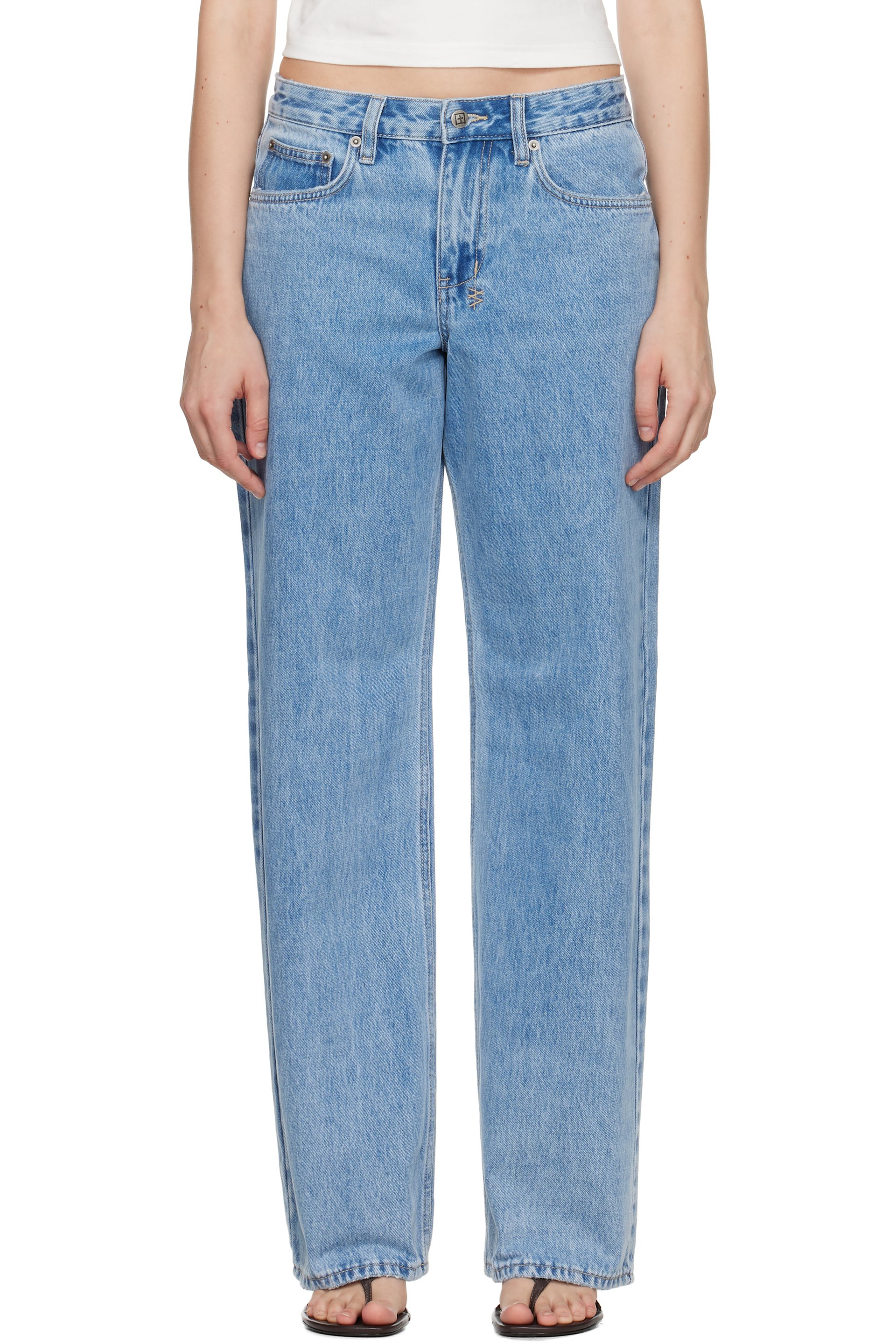 Ksubi - Jean Rider bleu à taille basse
