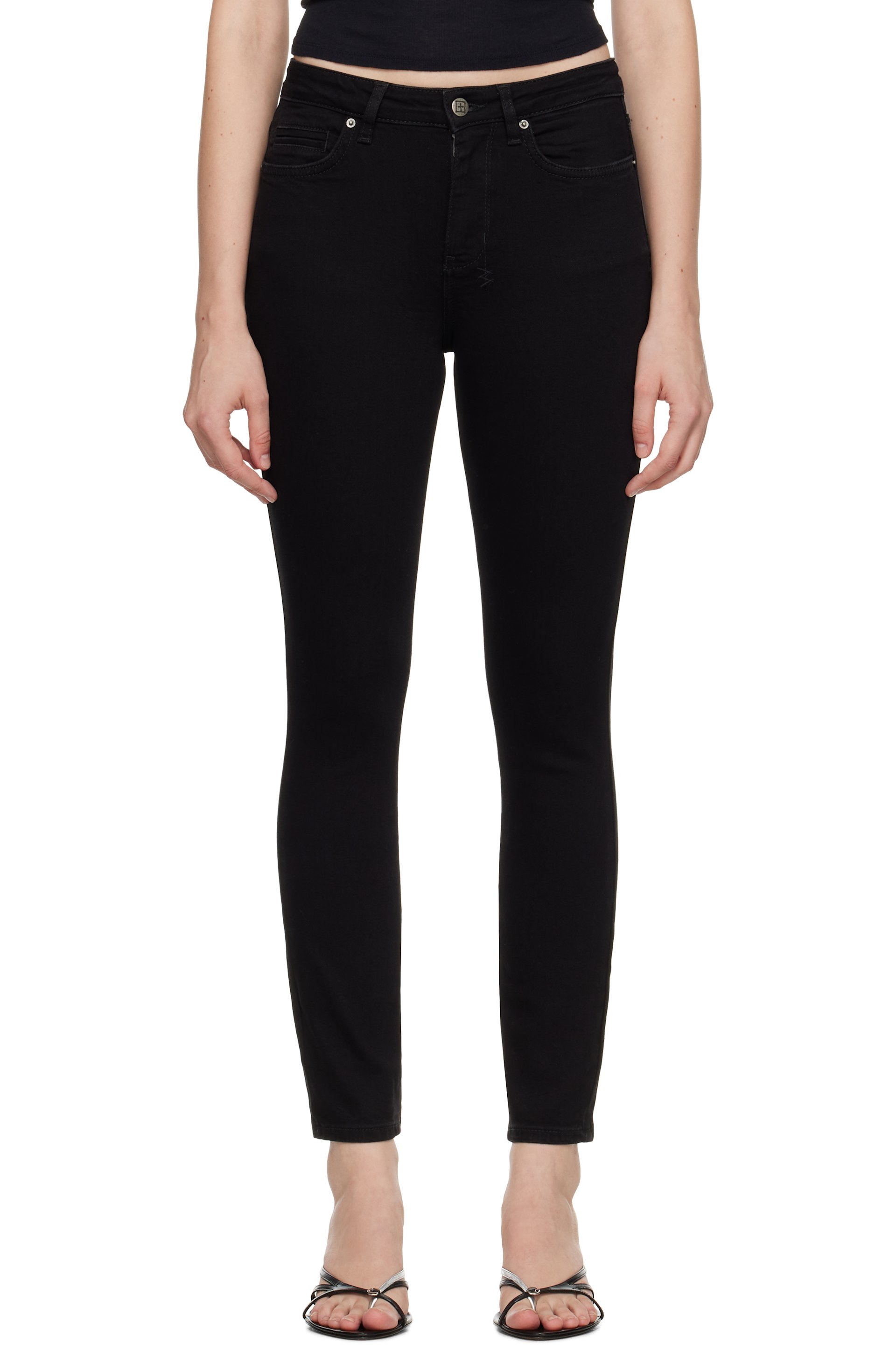 Ksubi - Jean noir à logos à effet aérosol