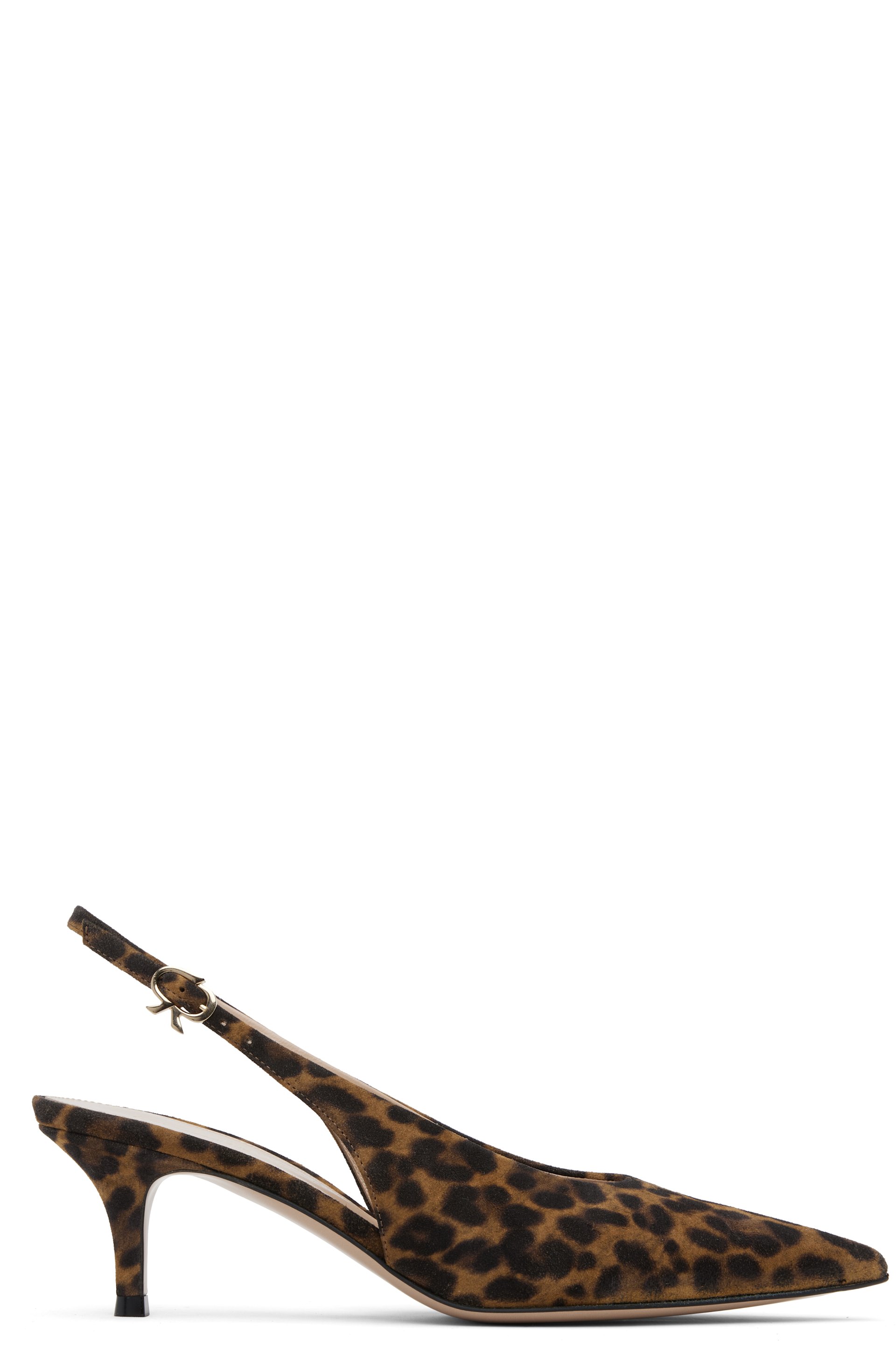 Gianvito Rossi - Brown & Black Robbie Sling 55 Heels