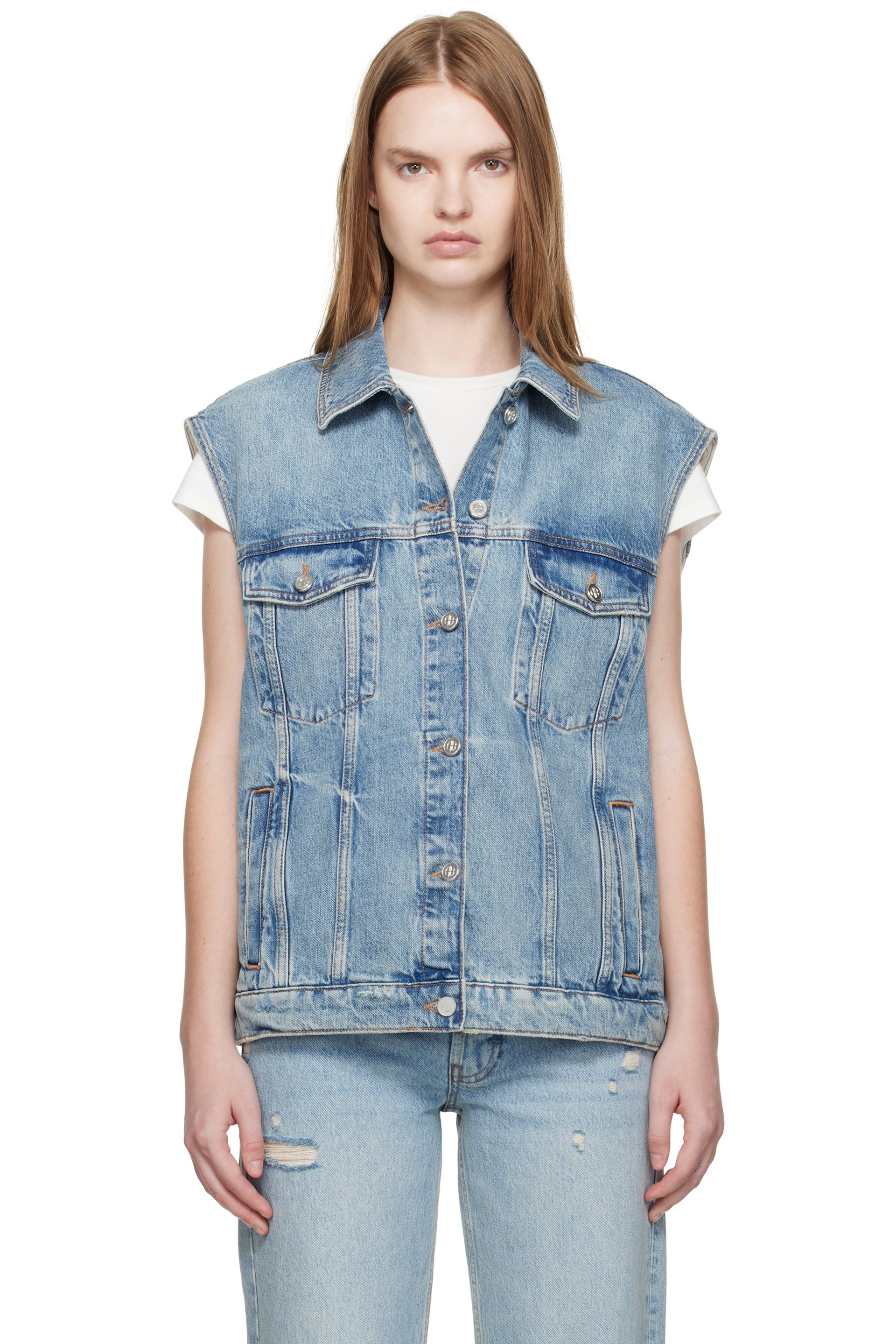 ANINE BING - Blue Rory Denim Vest