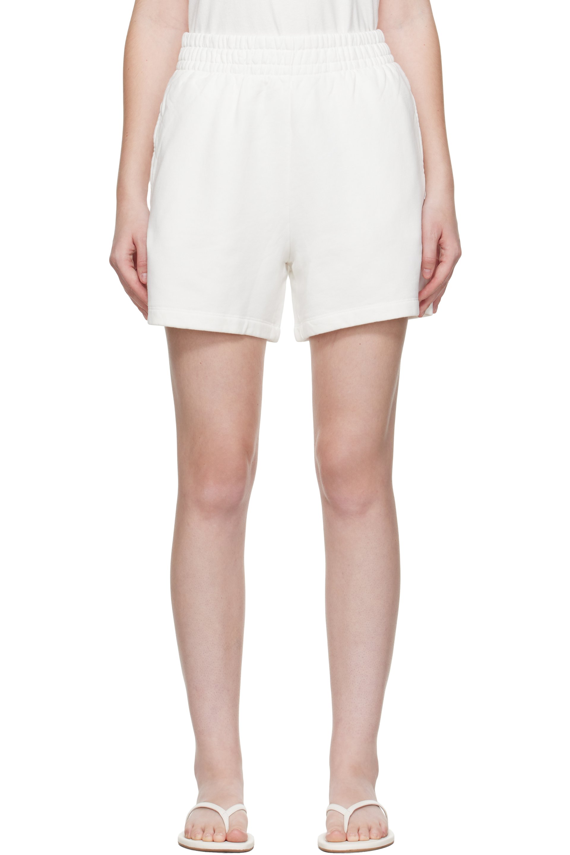 ANINE BING - Short Kam blanc cassé