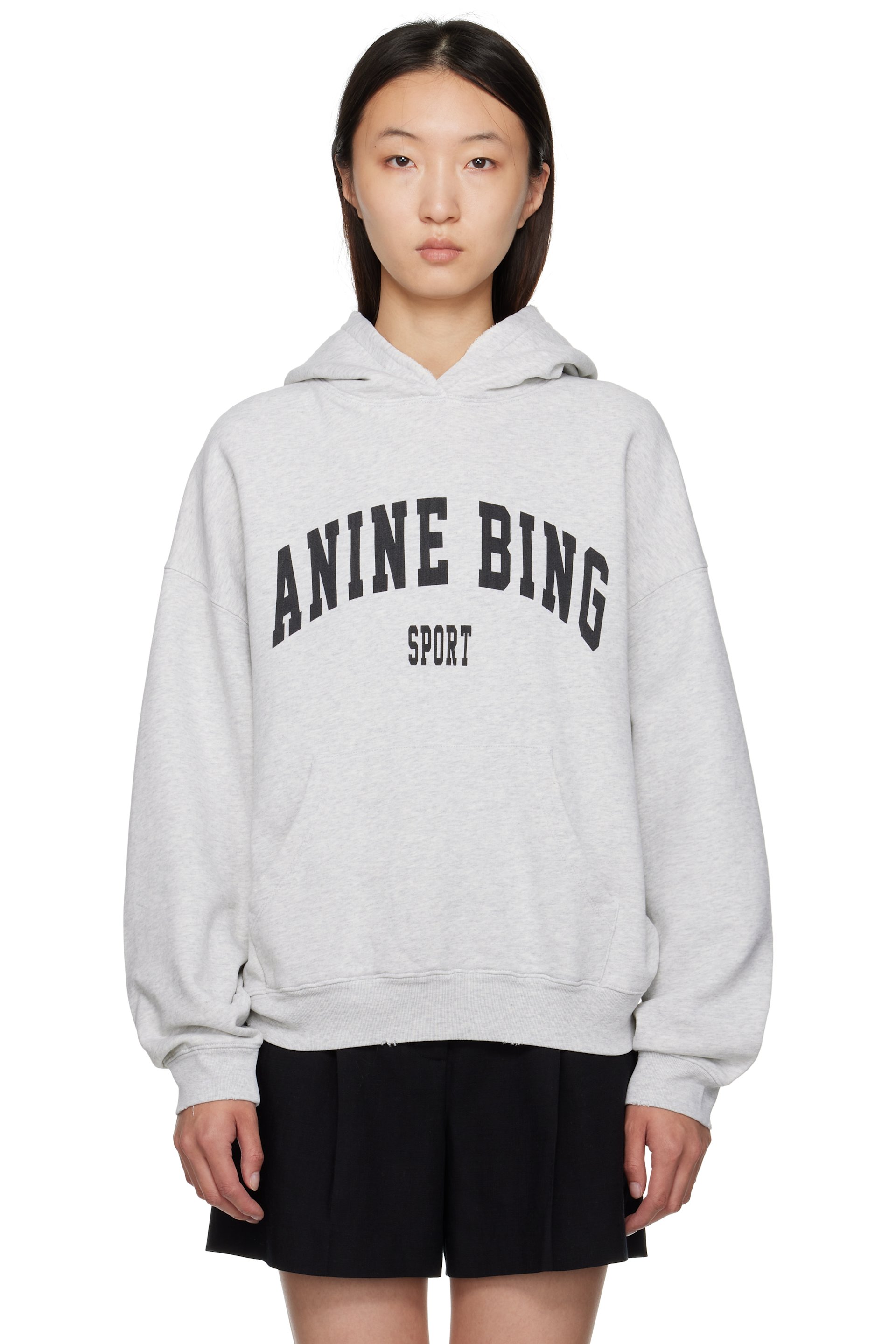 ANINE BING - Pull à capuche Harvey gris