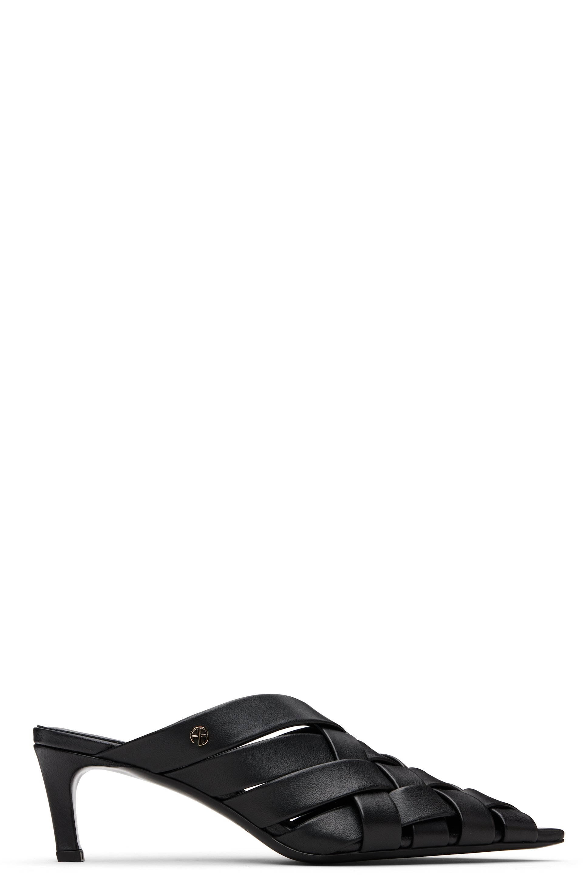 ANINE BING - Black Eve Mule Heeled Sandals