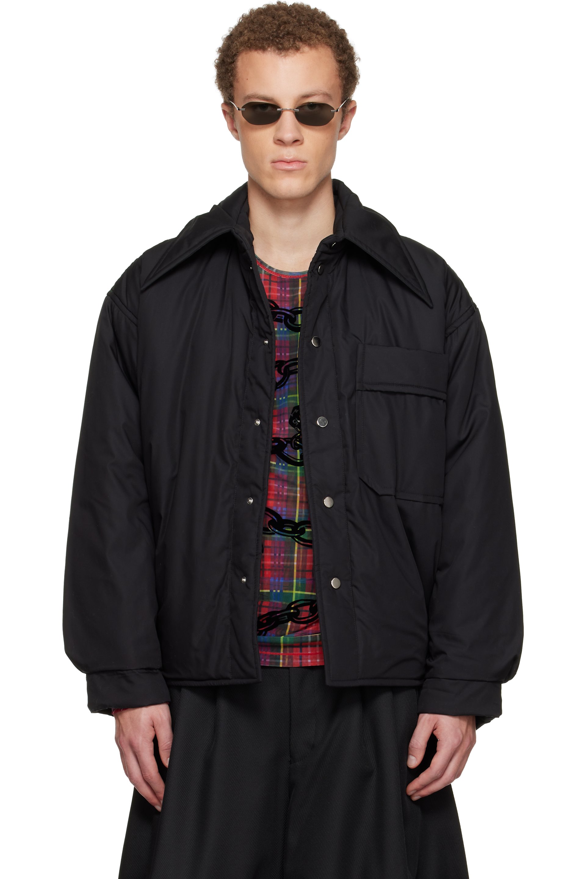 Charles Jeffrey LOVERBOY - Black Puffer Overshirt