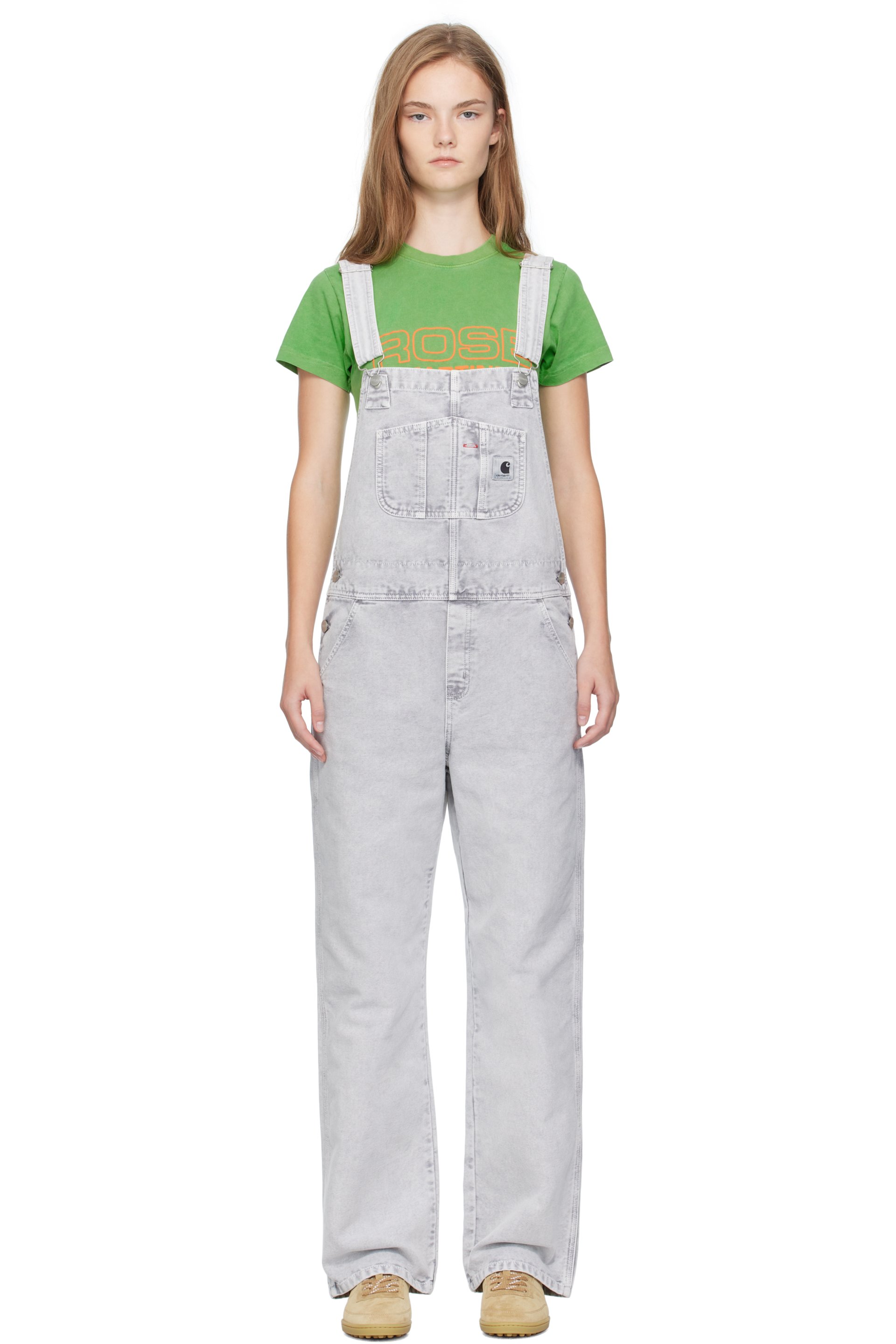 Carhartt Work In Progress - Gray Bib Straight Overalls