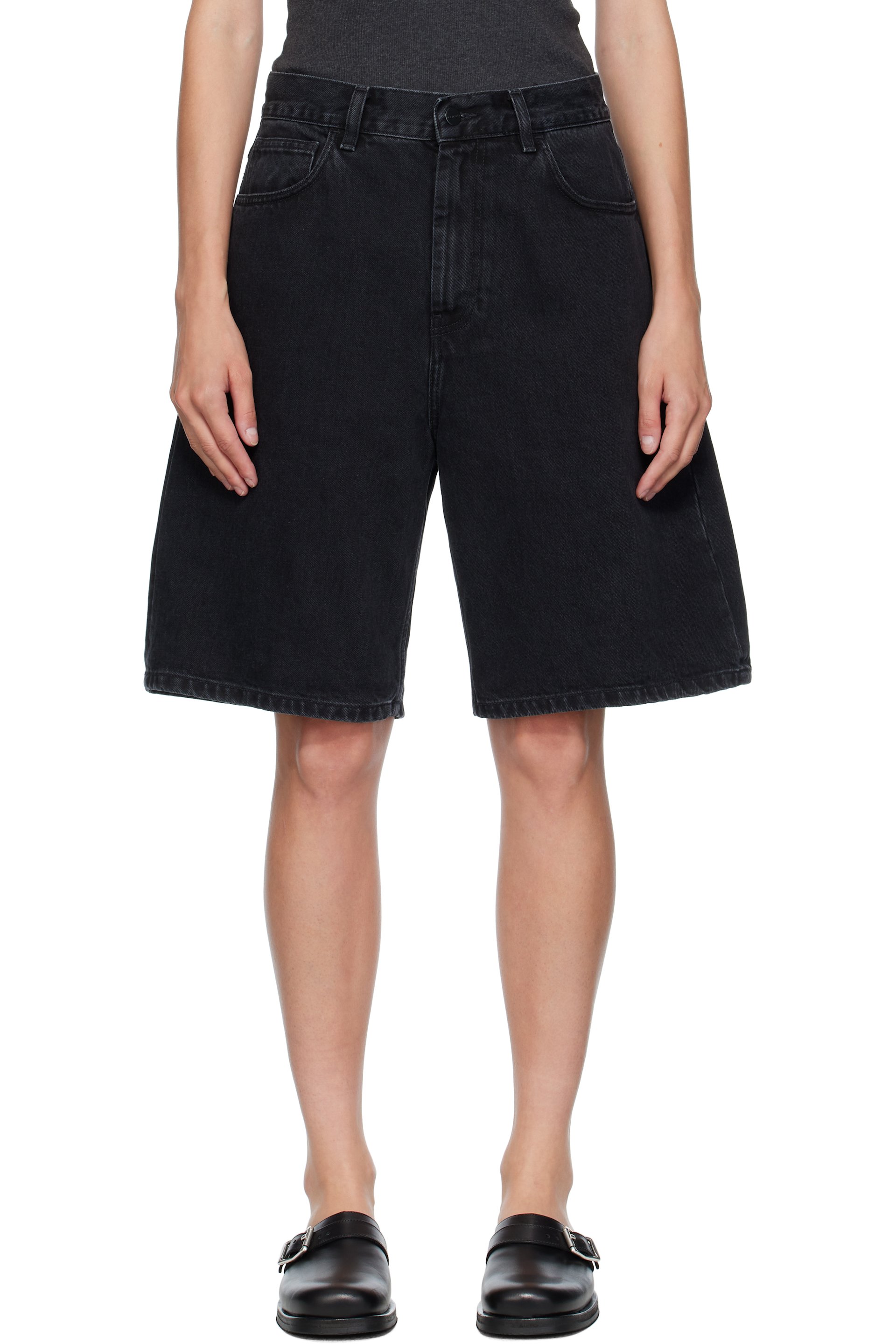 Carhartt Work In Progress - Short Brandon noir en denim