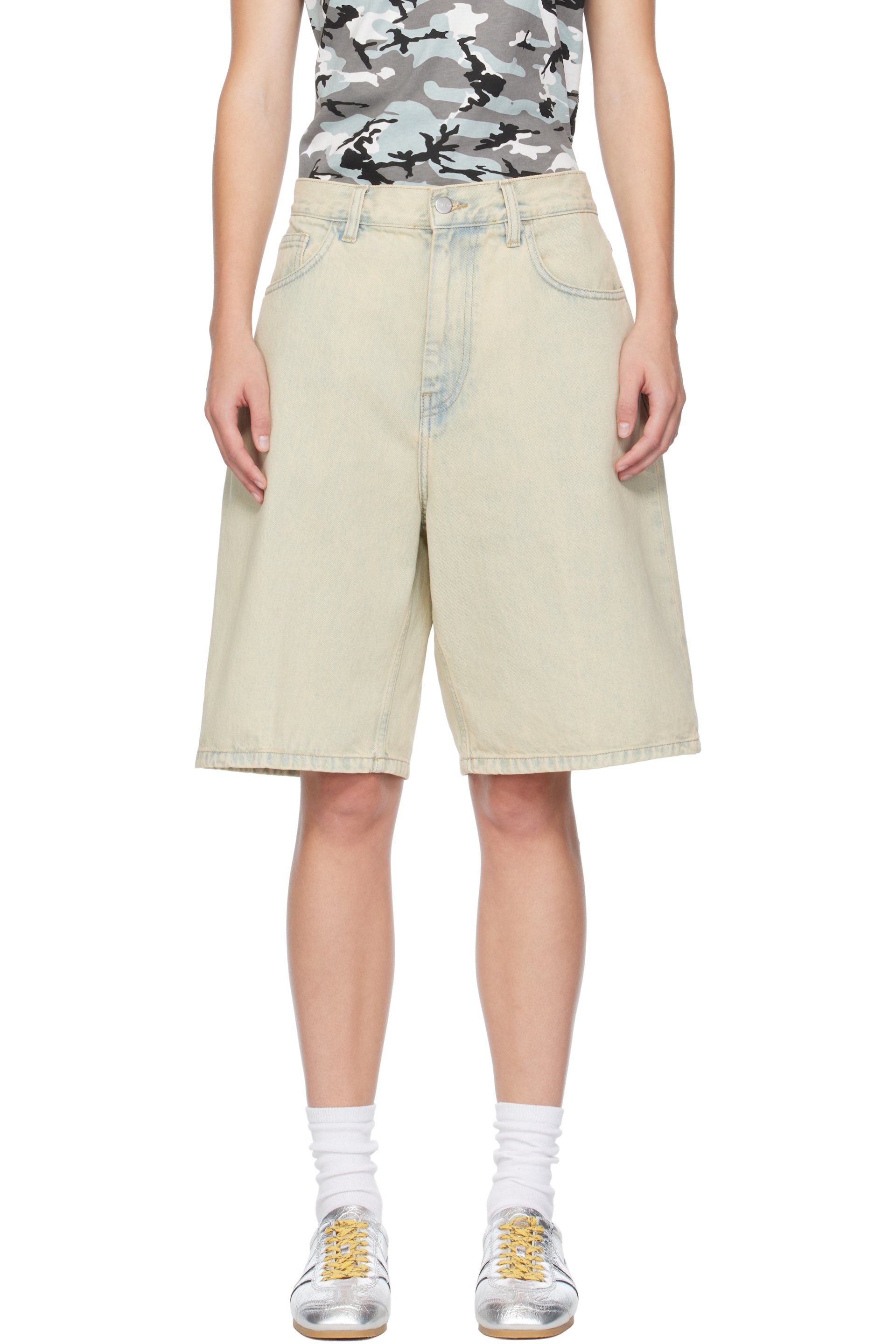 Carhartt Work In Progress - Short Brandon beige en denim