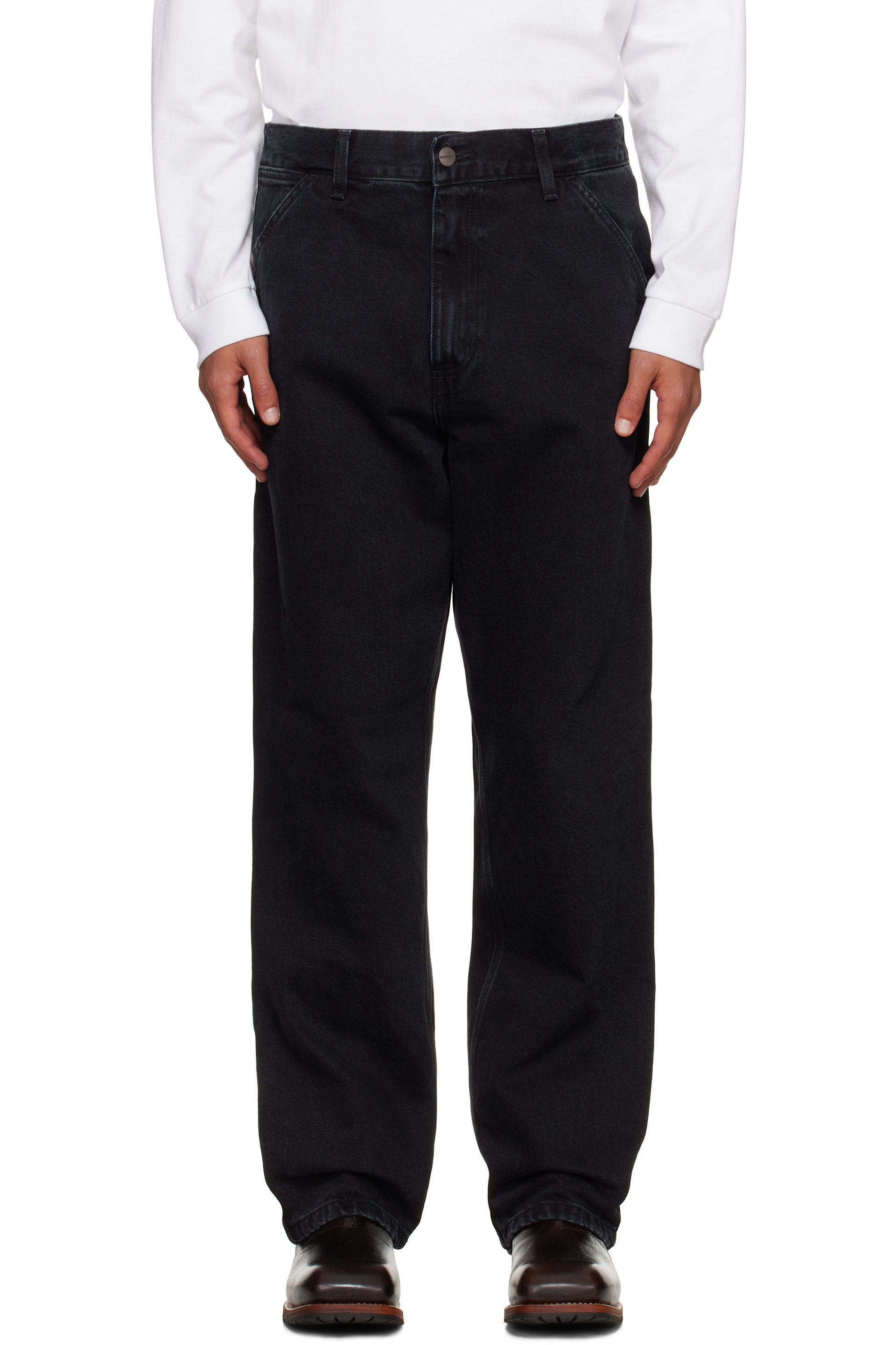 Carhartt Work In Progress - Black Single Knee Jeans