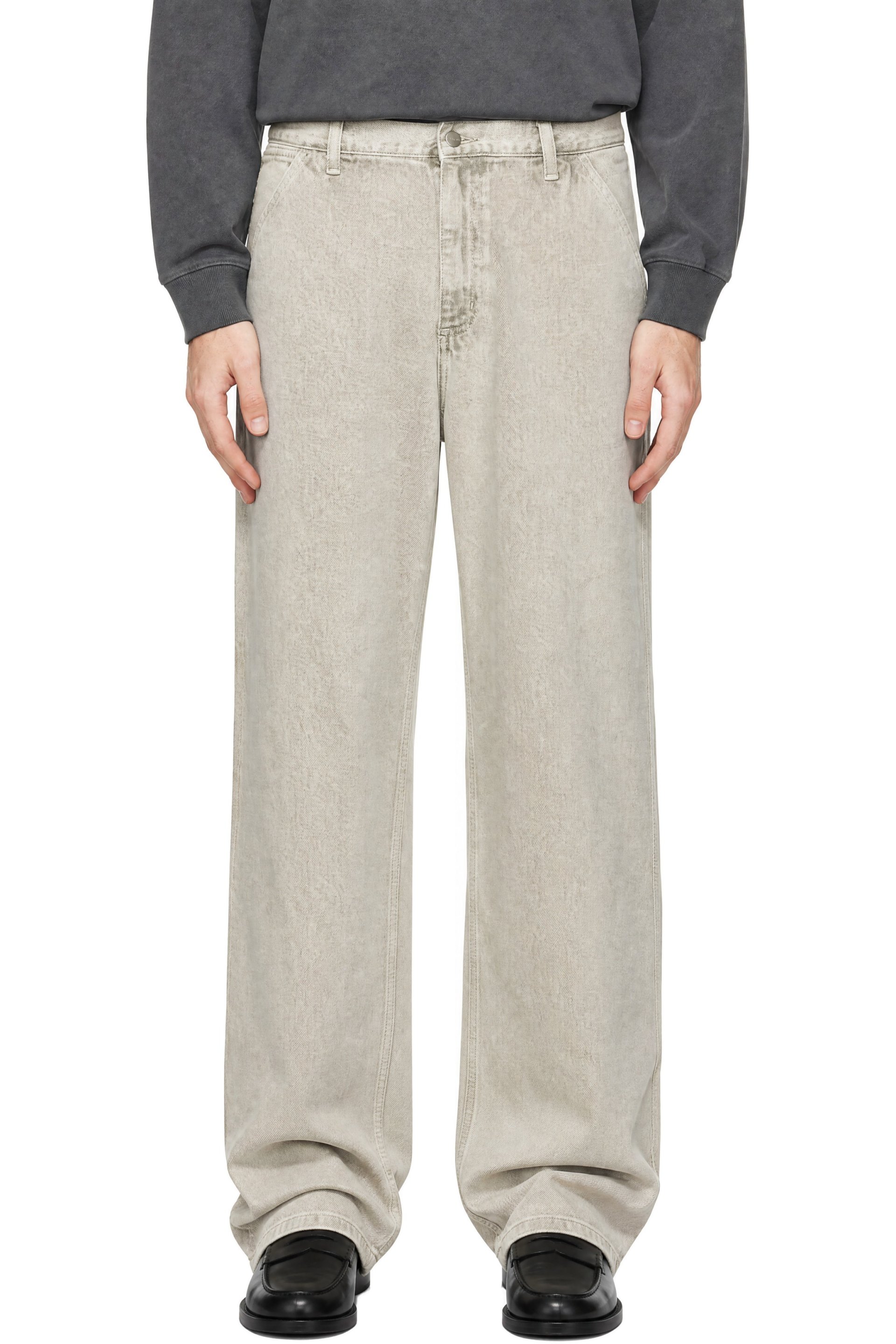 Carhartt Work In Progress - Beige Single Knee Denim Trousers