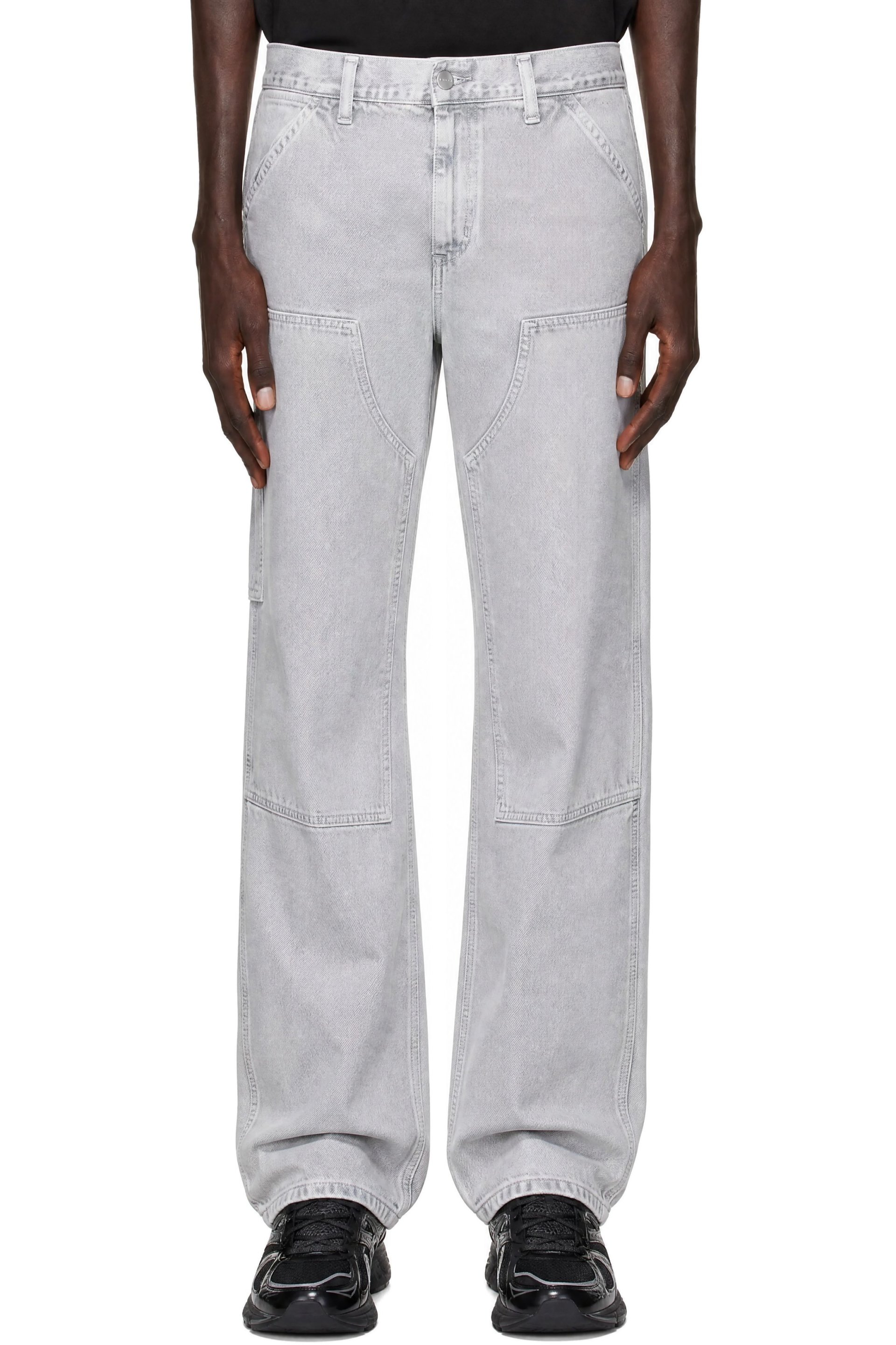 Carhartt Work In Progress - Gray Double Knee Denim Trousers