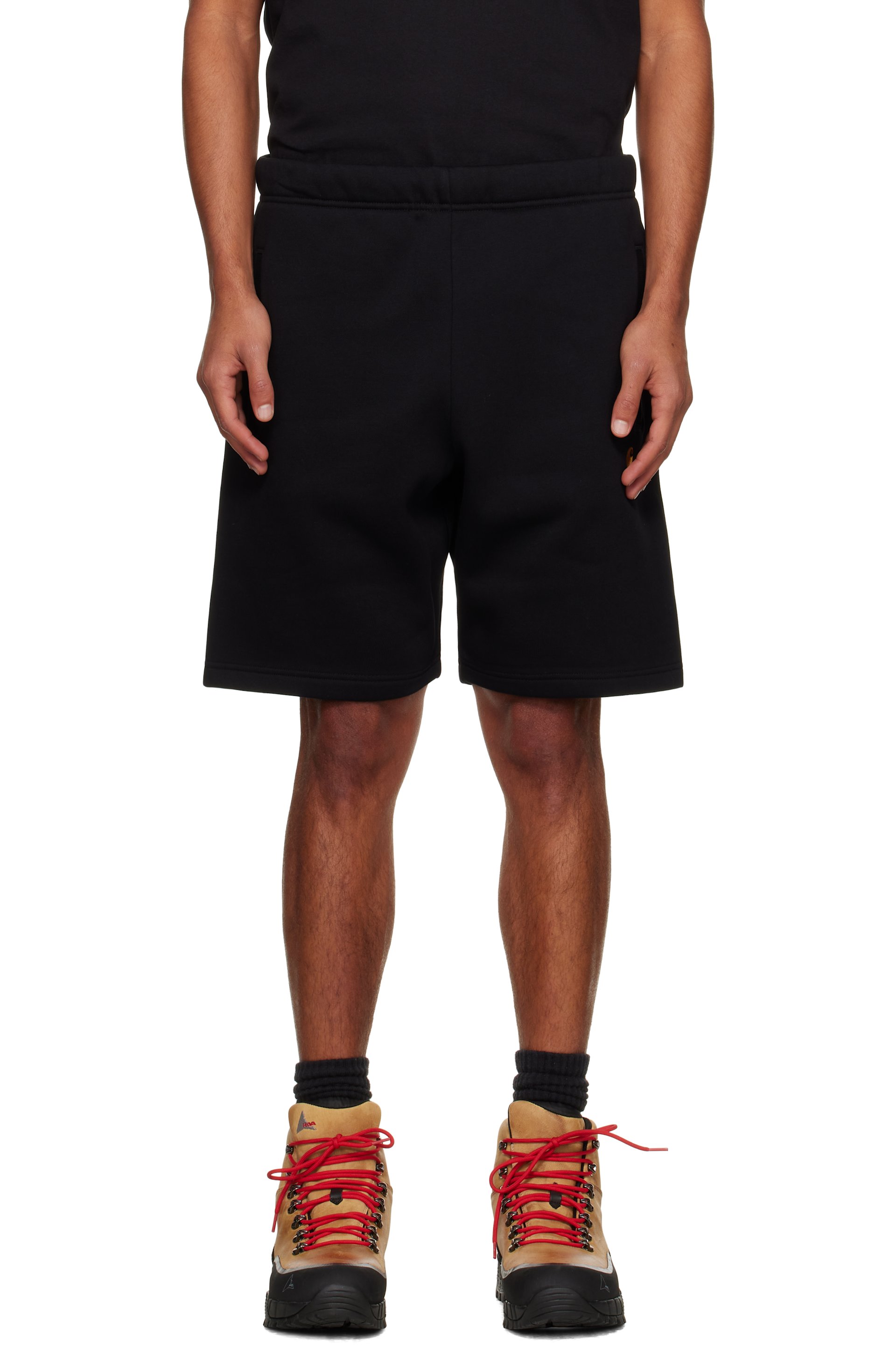 Carhartt Work In Progress - Black Chase Sweat Shorts