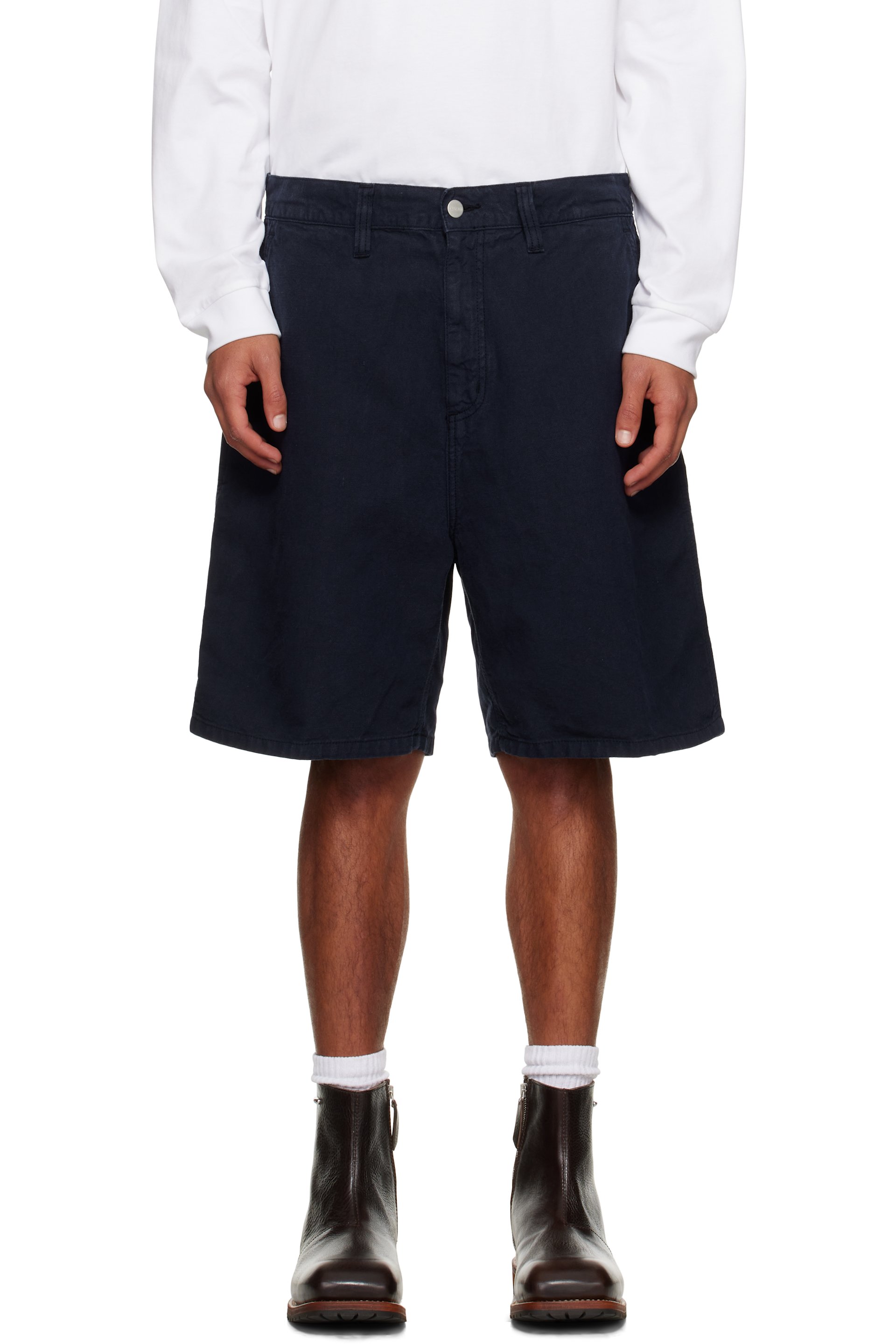 Carhartt Work In Progress - Short de travail Walter bleu marine