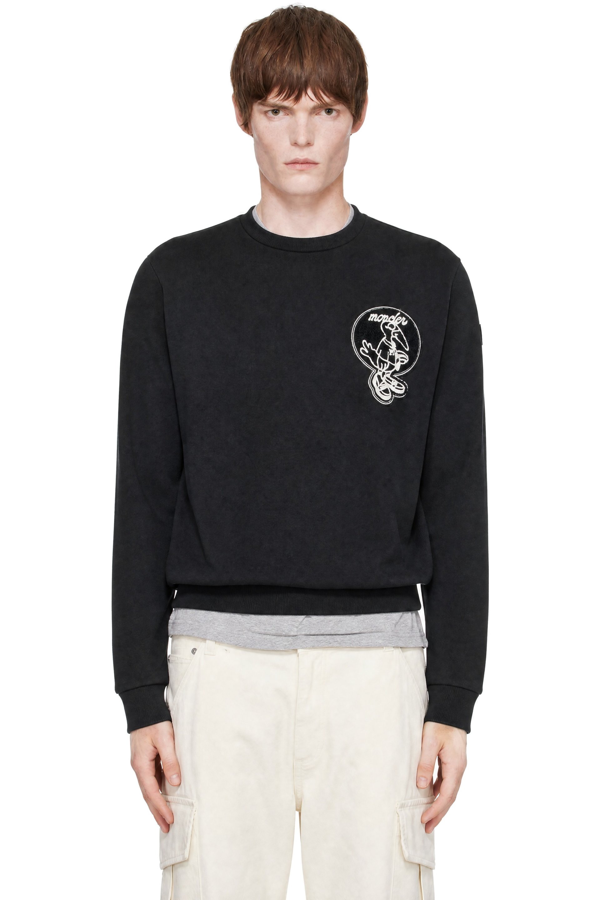 Moncler - Black 'Mon Duck' Patch Sweatshirt