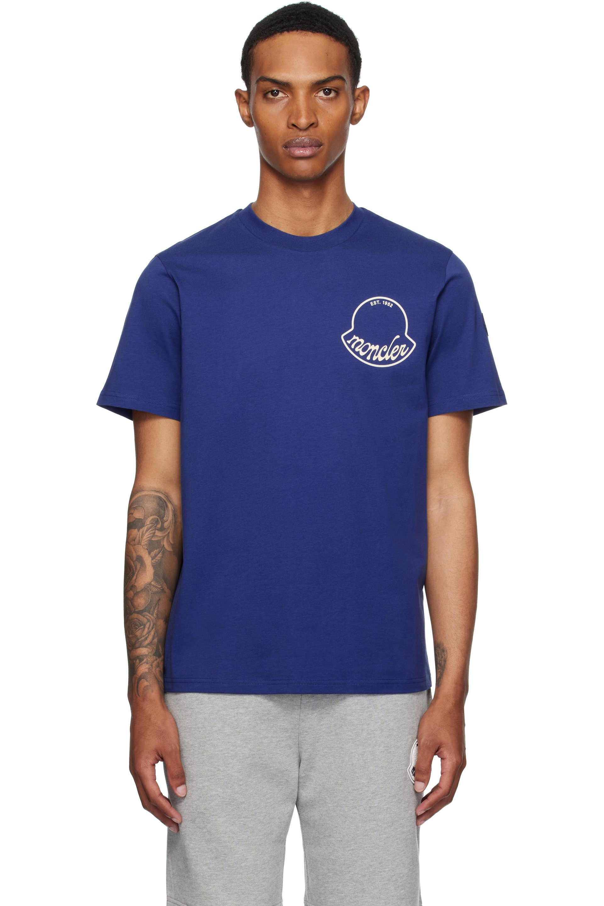 Moncler - ネイビー Archivio Creativo Tシャツ