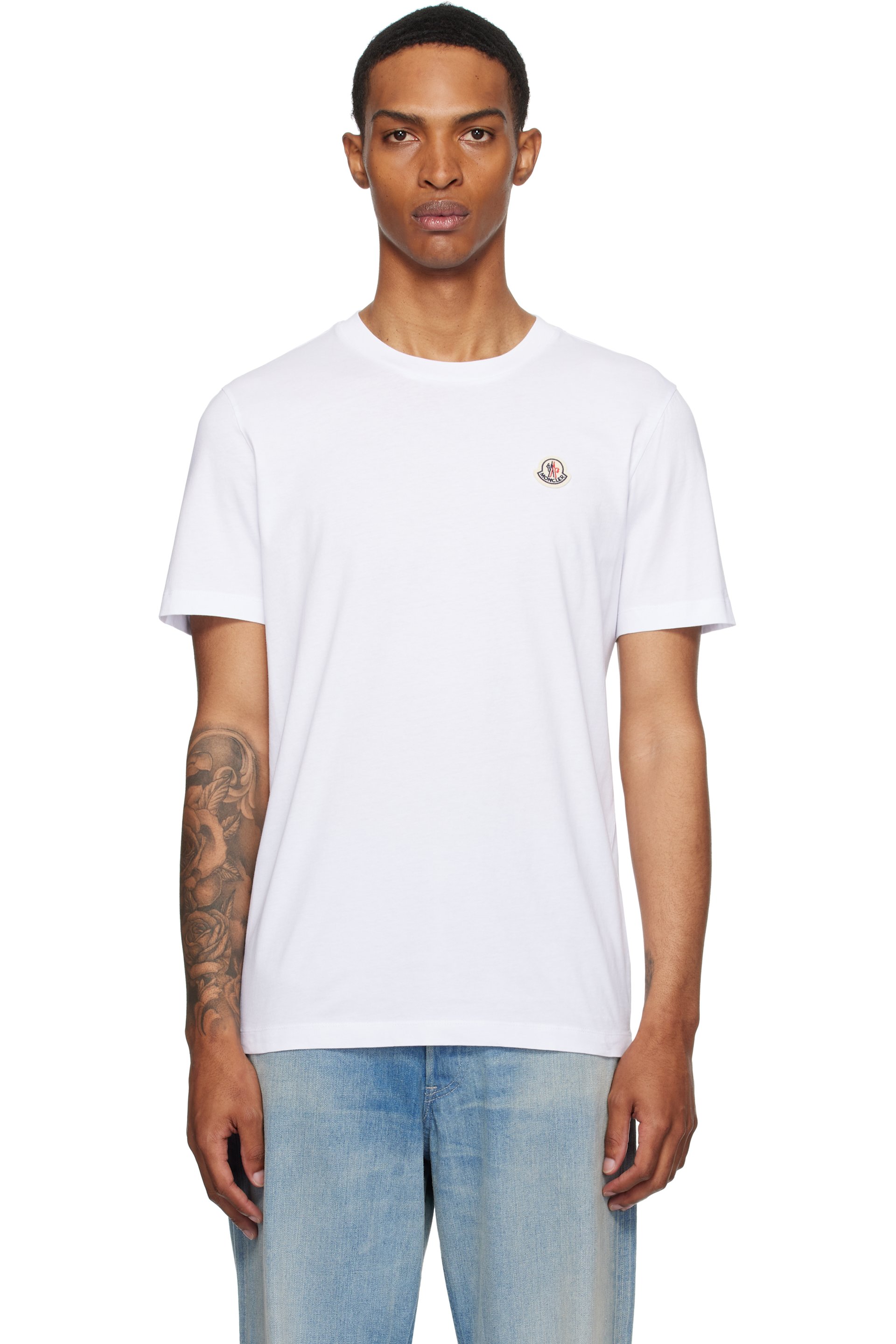 Moncler - マルチカラー ロゴパッチ コットン Tシャツ 3枚セット