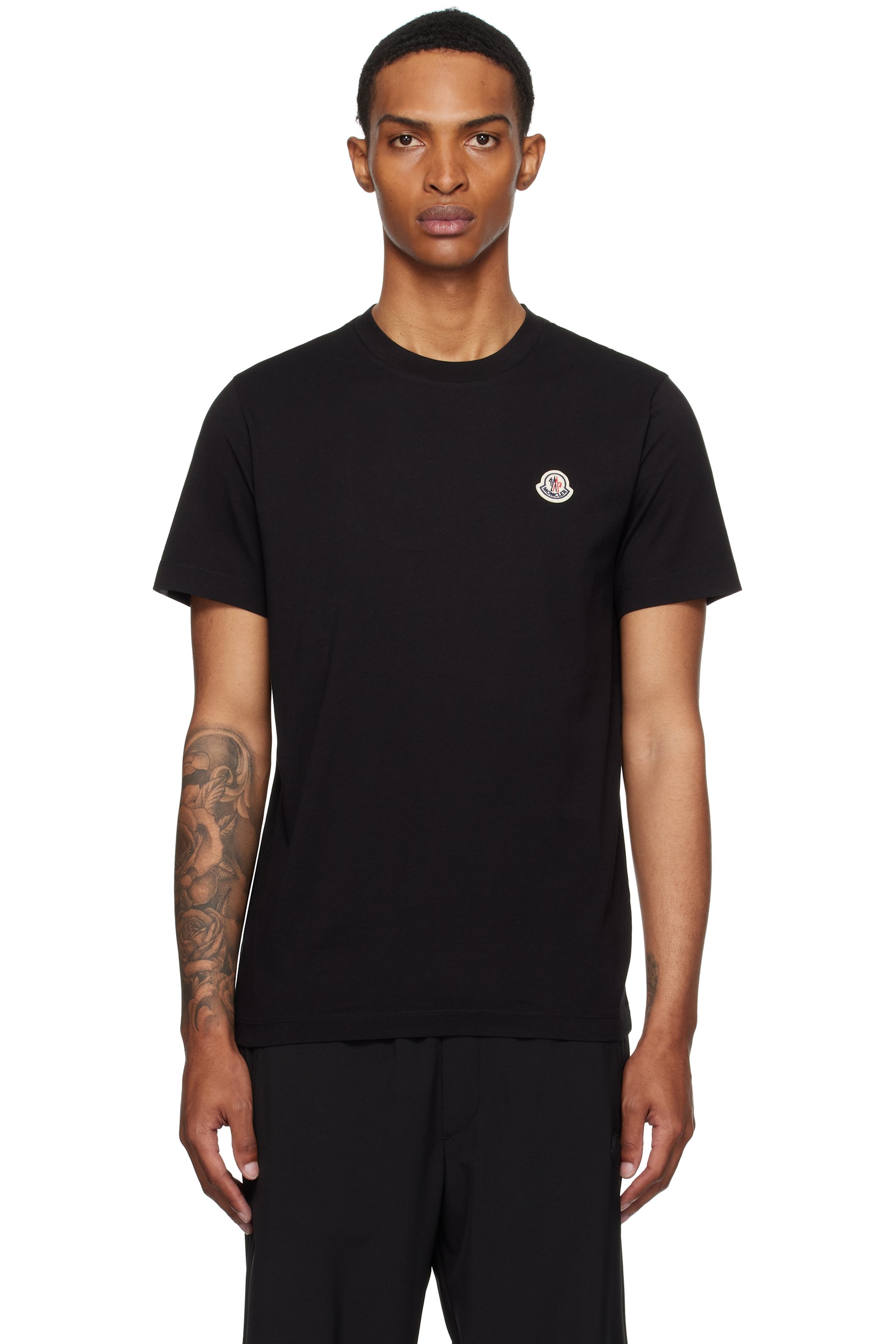 Moncler - マルチカラー ロゴパッチ コットン Tシャツ 3枚セット
