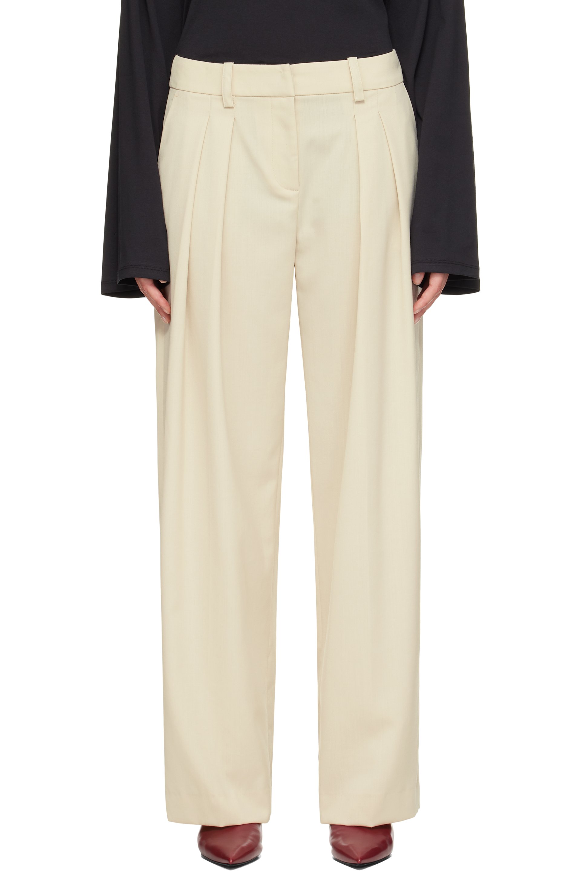The Frankie Shop - Pantalon Daytona beige