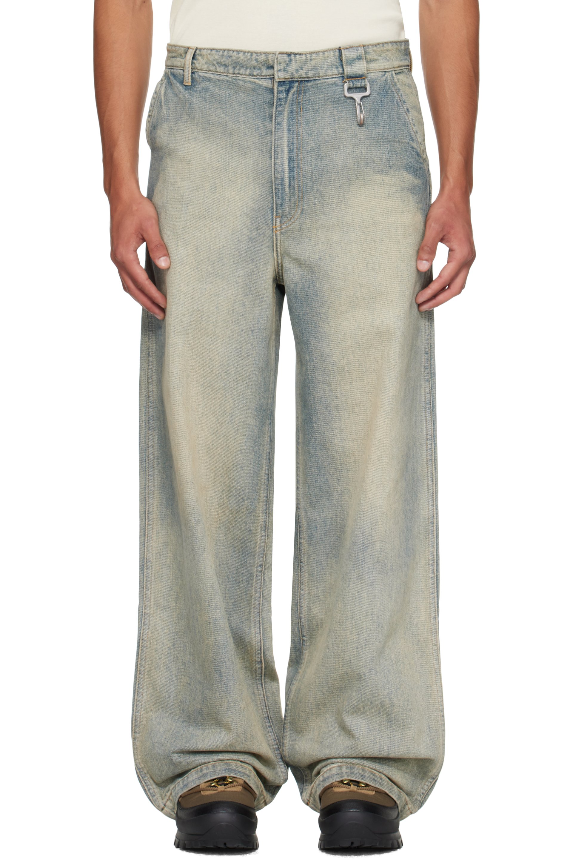 Reese Cooper - Blue Concealed Button Straight Leg Jeans
