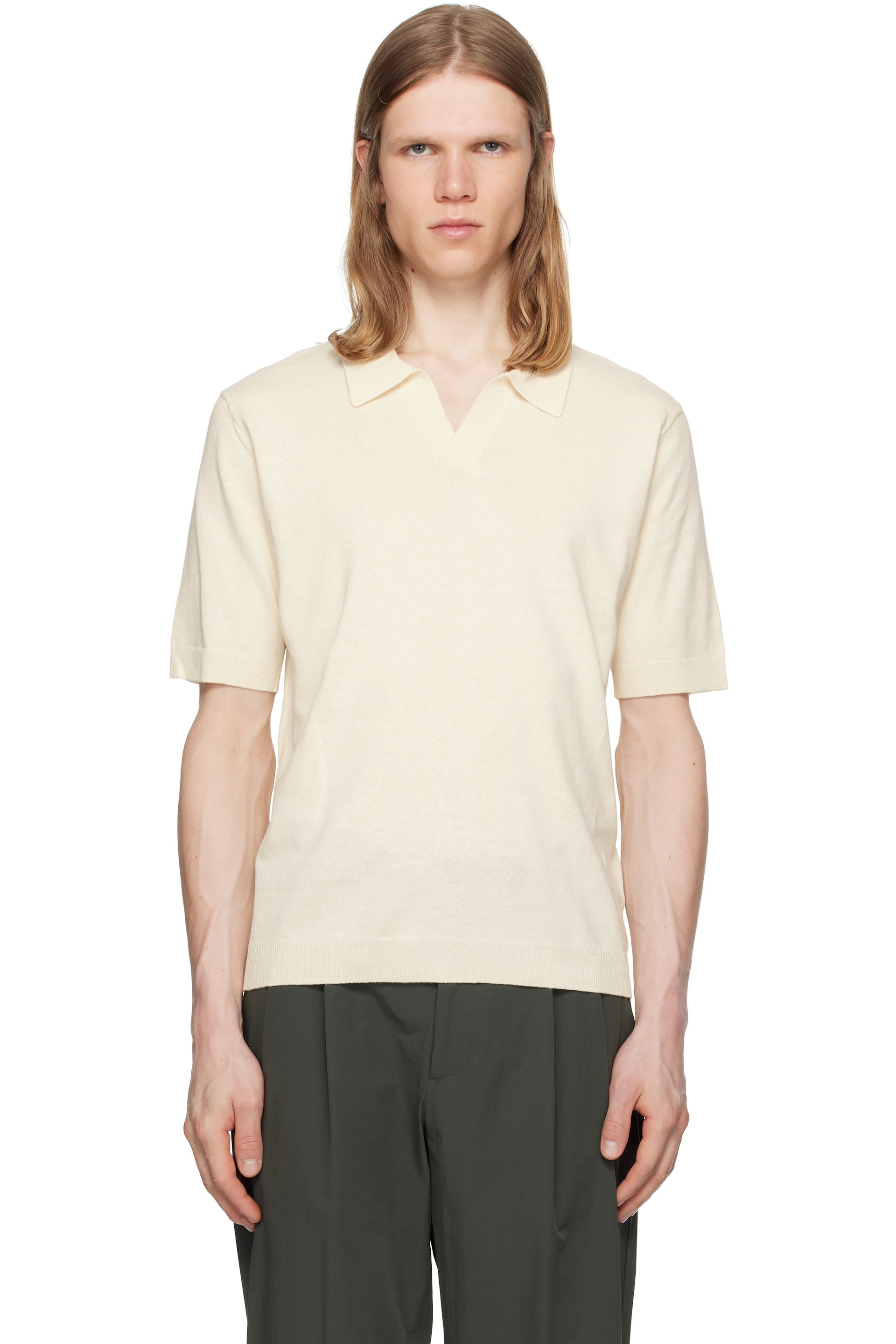 NORSE PROJECTS - Off-White Leif Cotton Linen Polo