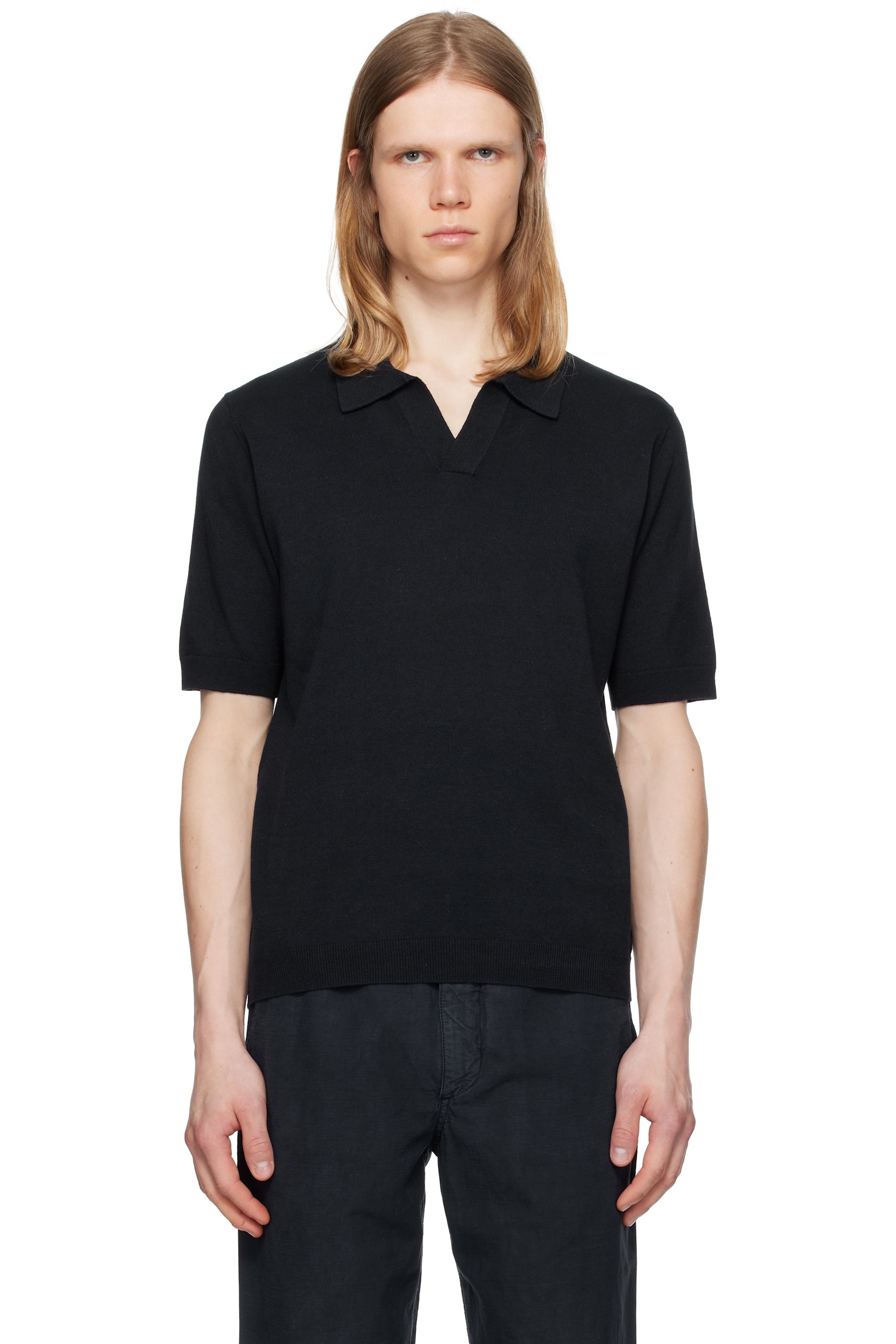 NORSE PROJECTS - Navy Leif Cotton Linen Polo