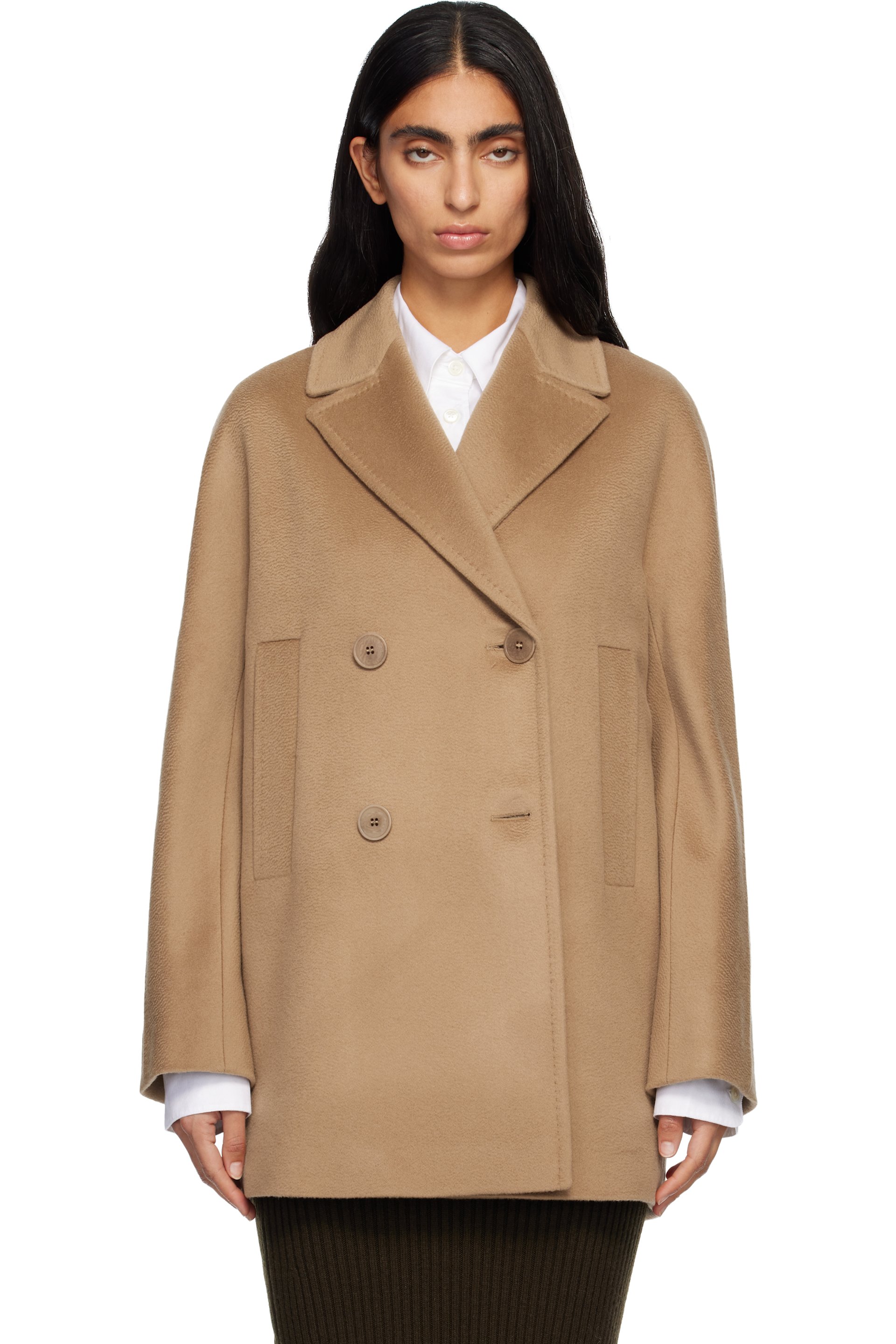 Max Mara - Manteau Sheree brun clair