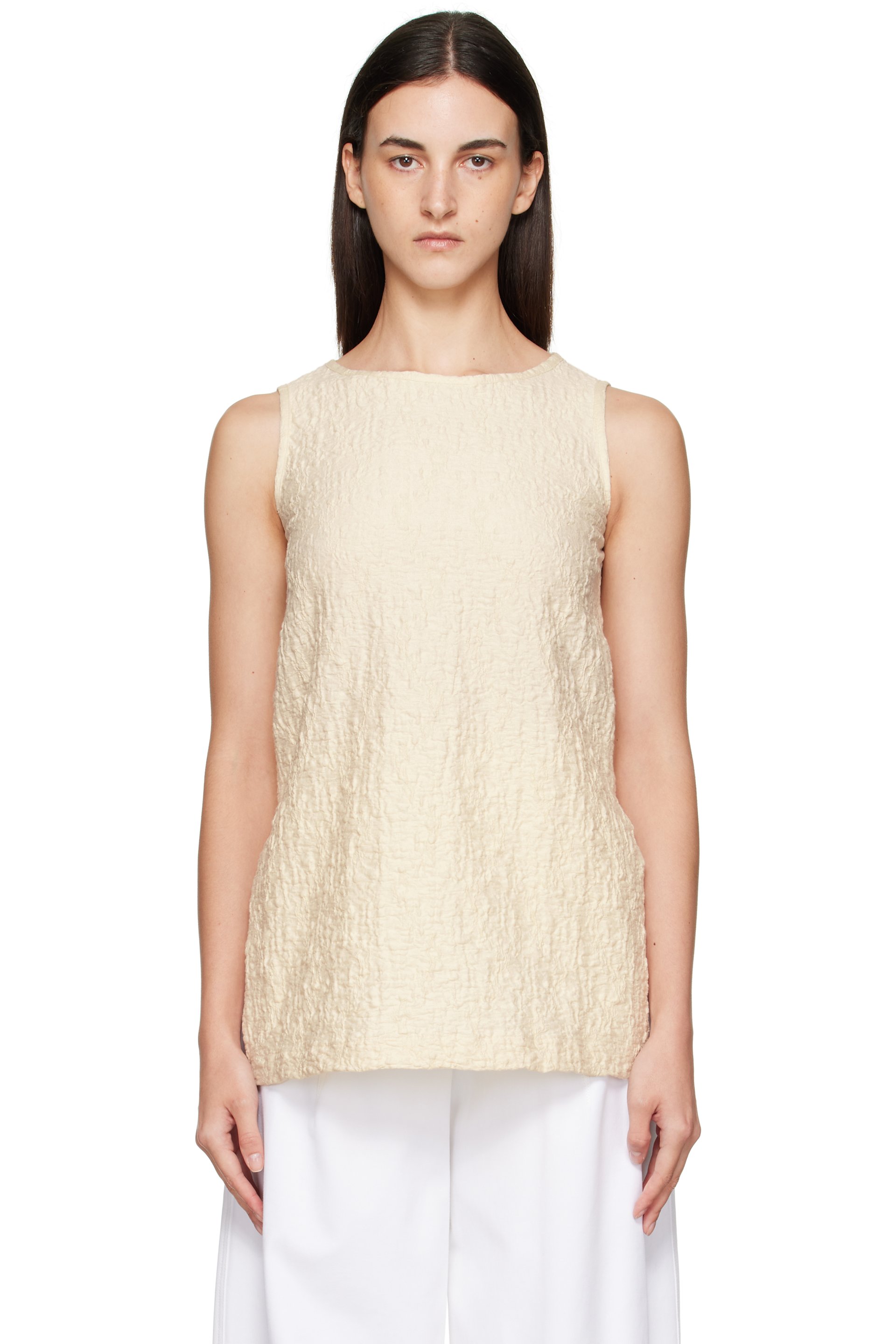Max Mara - Camisole Starna blanc cassé