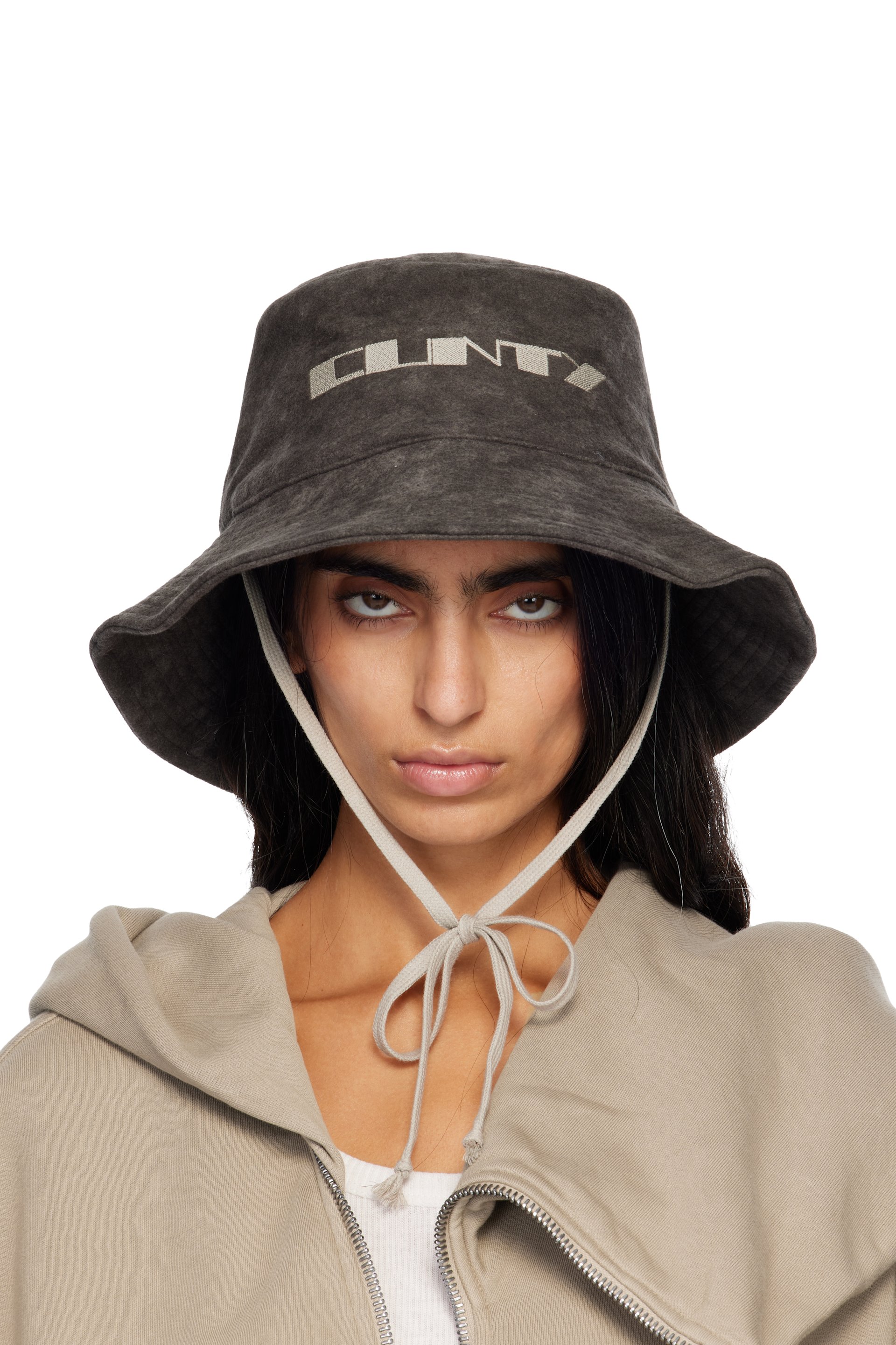 Rick Owens DRKSHDW - Chapeau bob Gilligan gris - Concordians