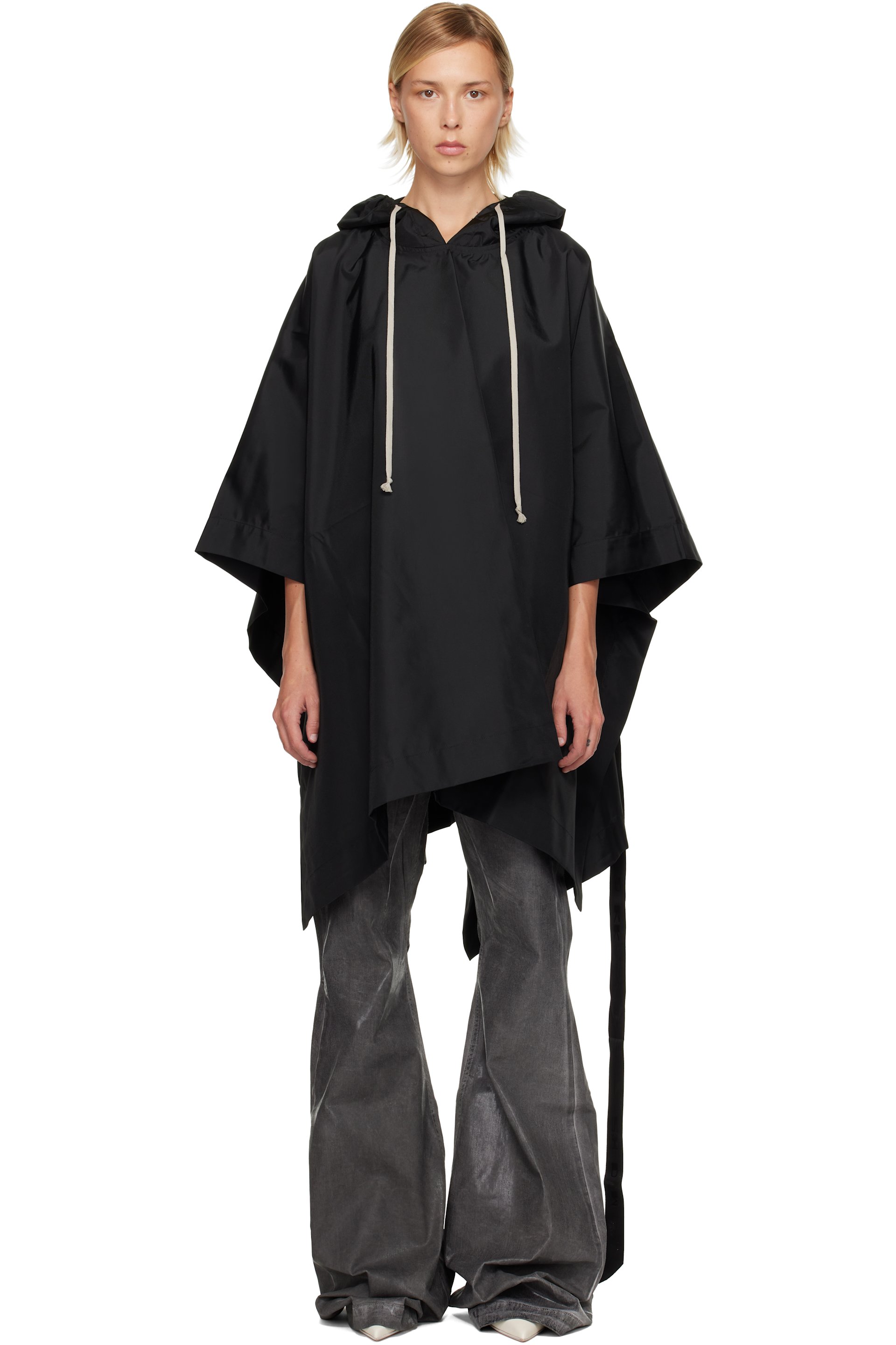 Rick Owens DRKSHDW - Pull à capuche de style poncho noir - Concordians