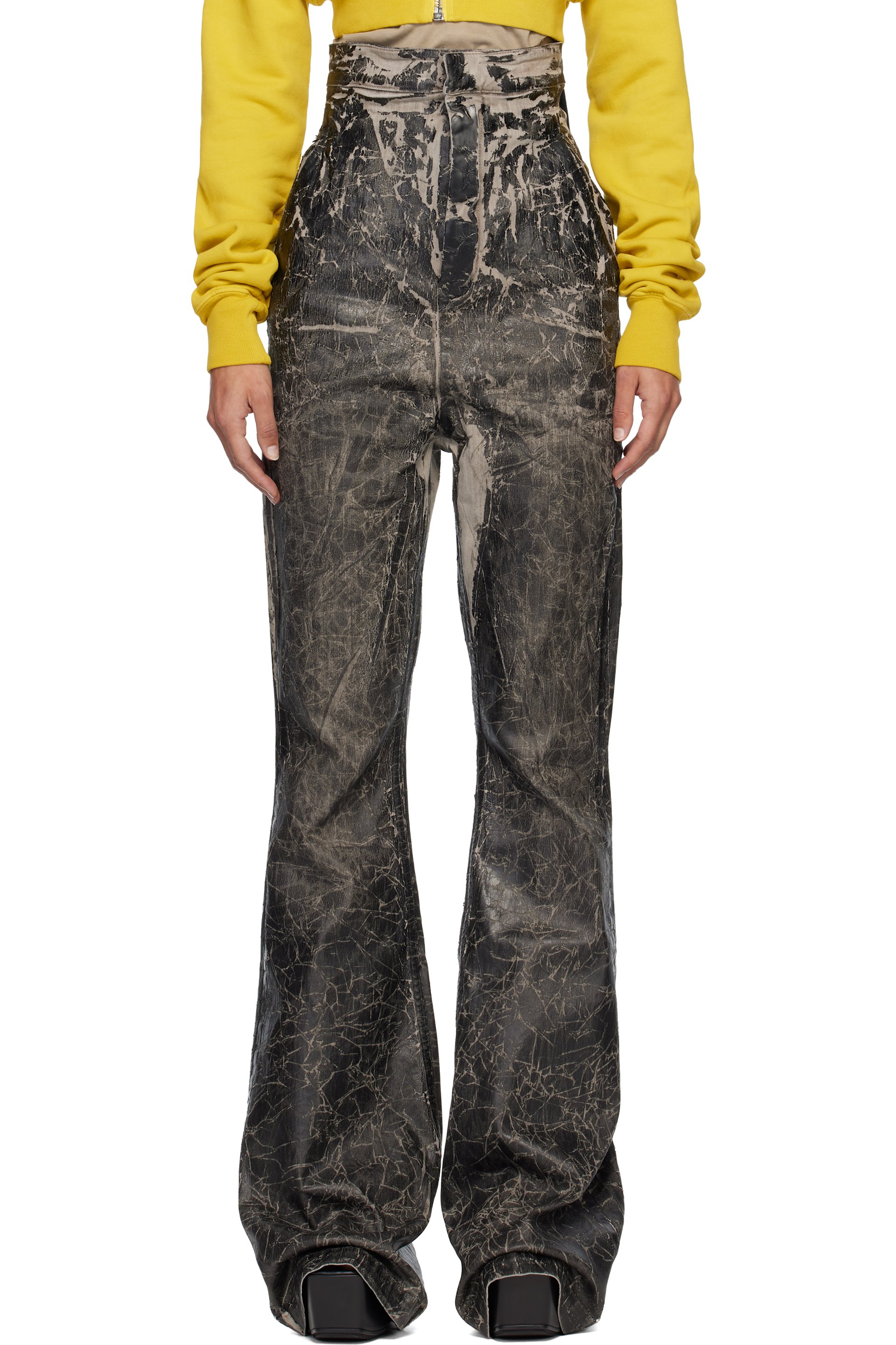 Rick Owens DRKSHDW - Jean Dirt Bolan noir - Concordians