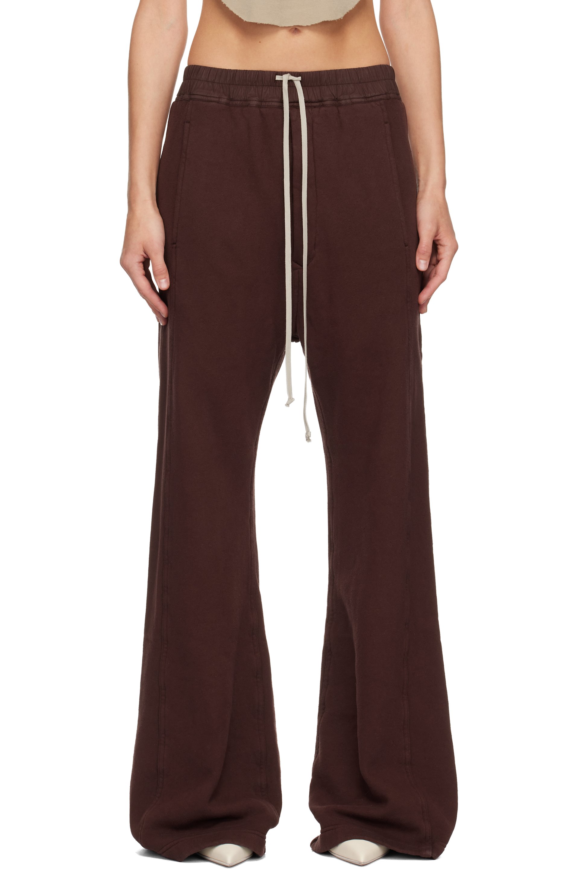 Rick Owens DRKSHDW - Pantalon de détente bourgogne à boutons-pression - Concordians