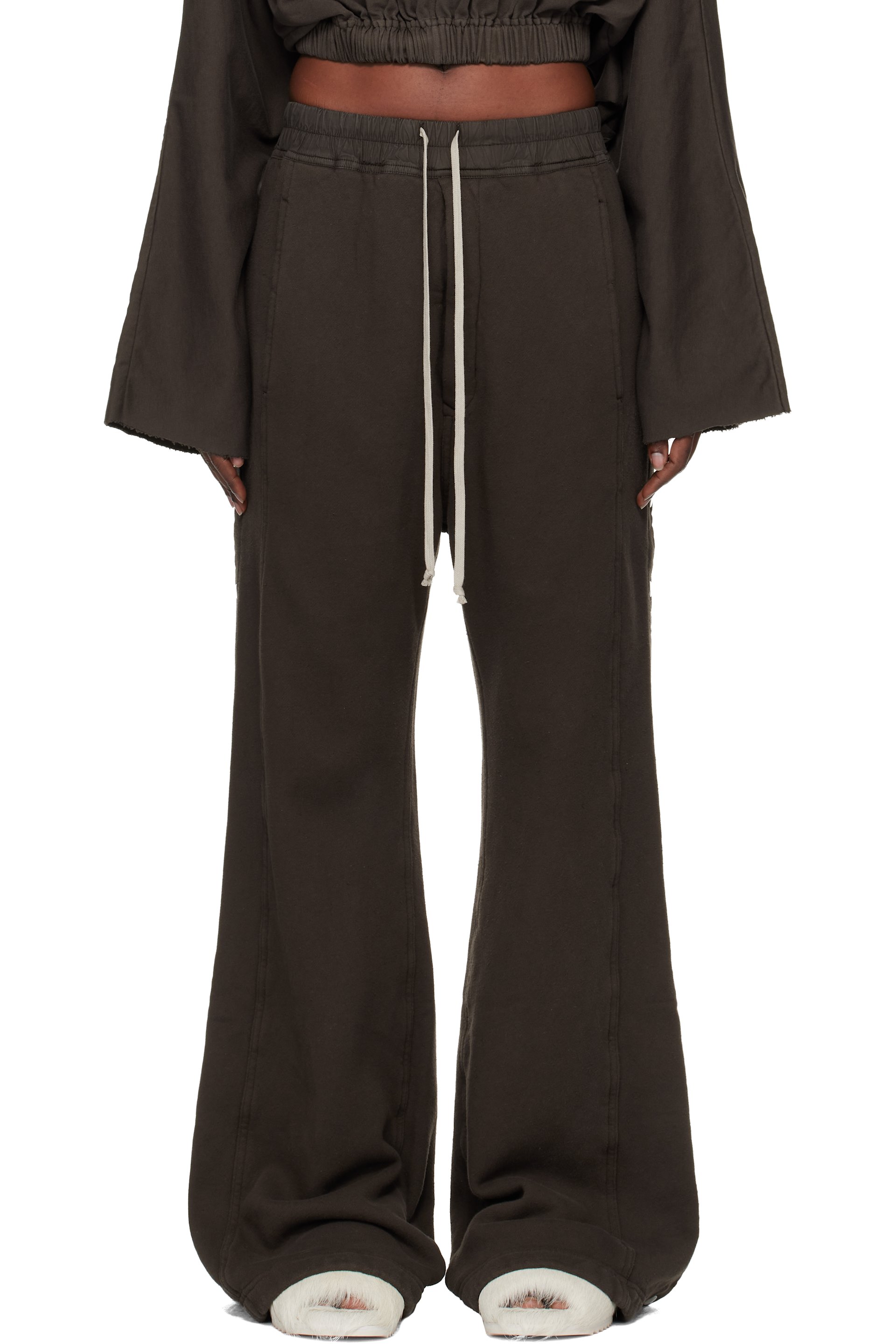 Rick Owens DRKSHDW - Pantalon de survêtement gris à boutons-pression - Concordians